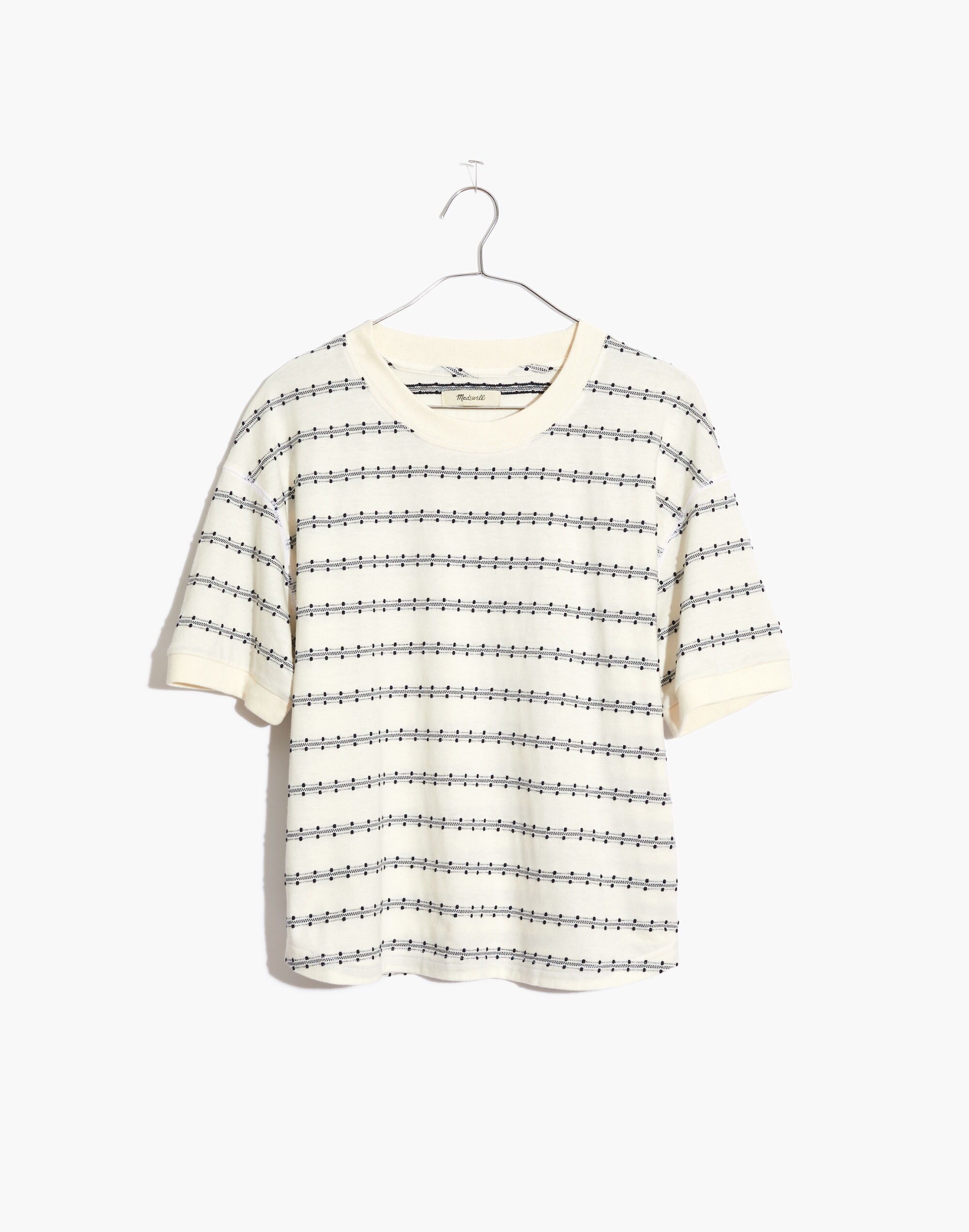 Everyday Crop Tee in Jacquard Stripe | Madewell