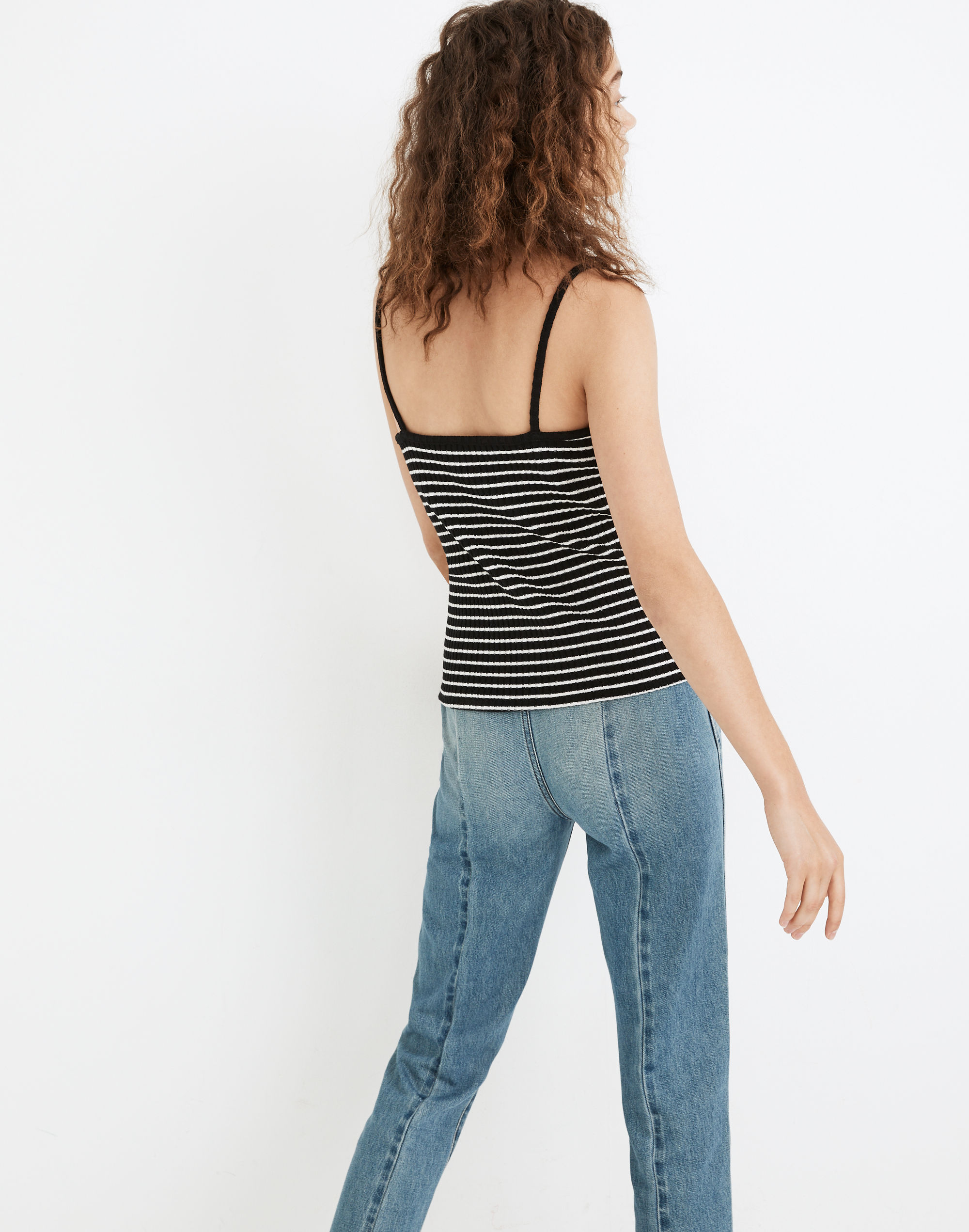 Ribbed Spaghetti-Strap Tank Top | Madewell