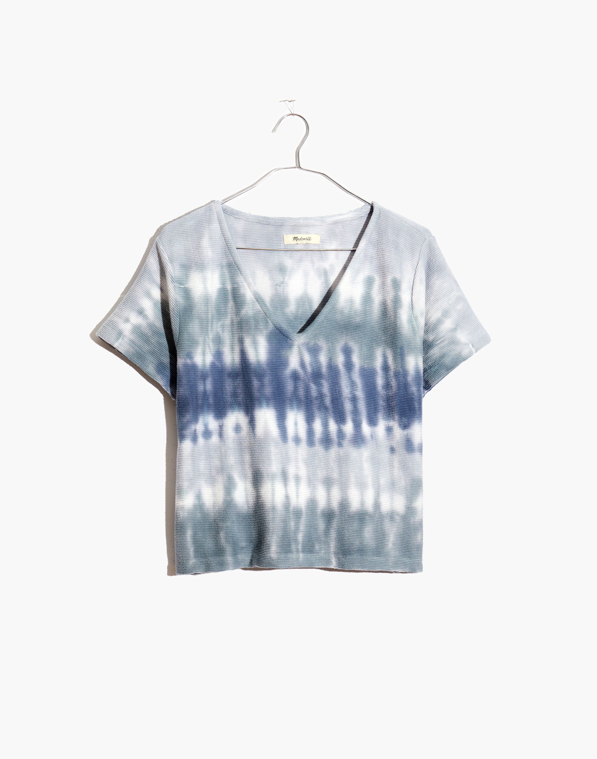 Ottoman Jacquard V-Neck Setlist Boxy Top Tie-Dye | Madewell