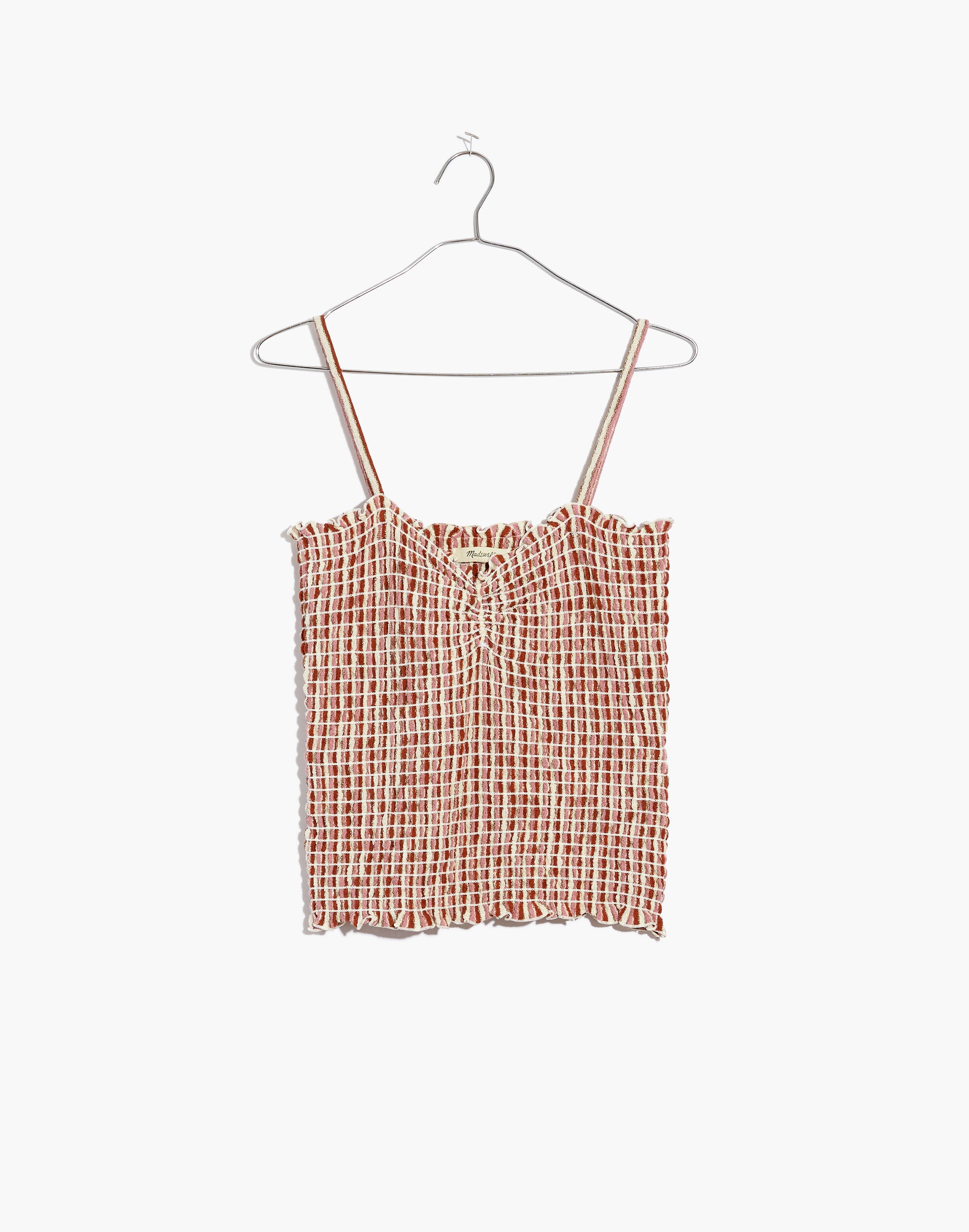 Superlight Jacquard Smocked Tank Top Stripe | Madewell