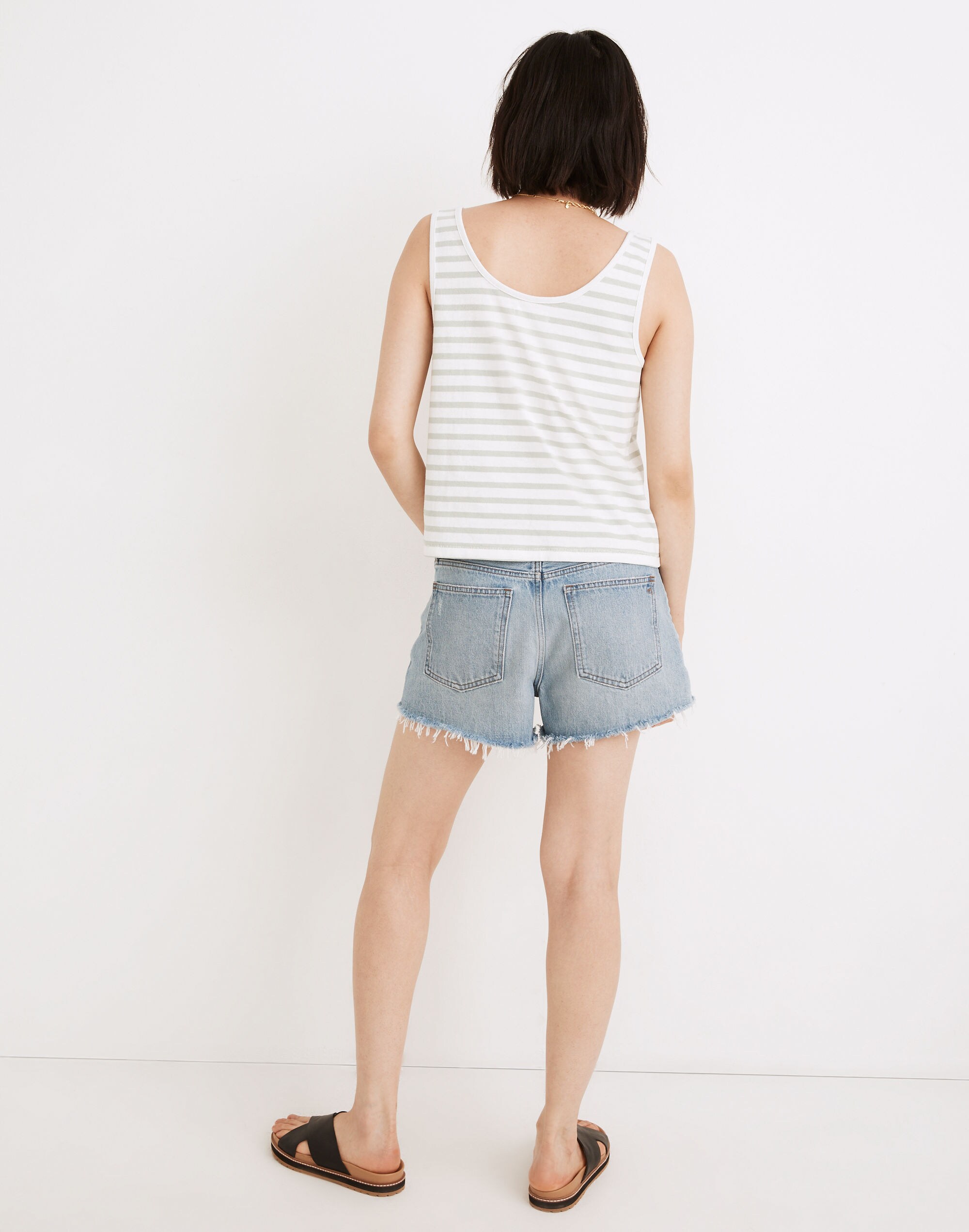 Boxy-Crop Tank Top Crawley Stripe | Madewell