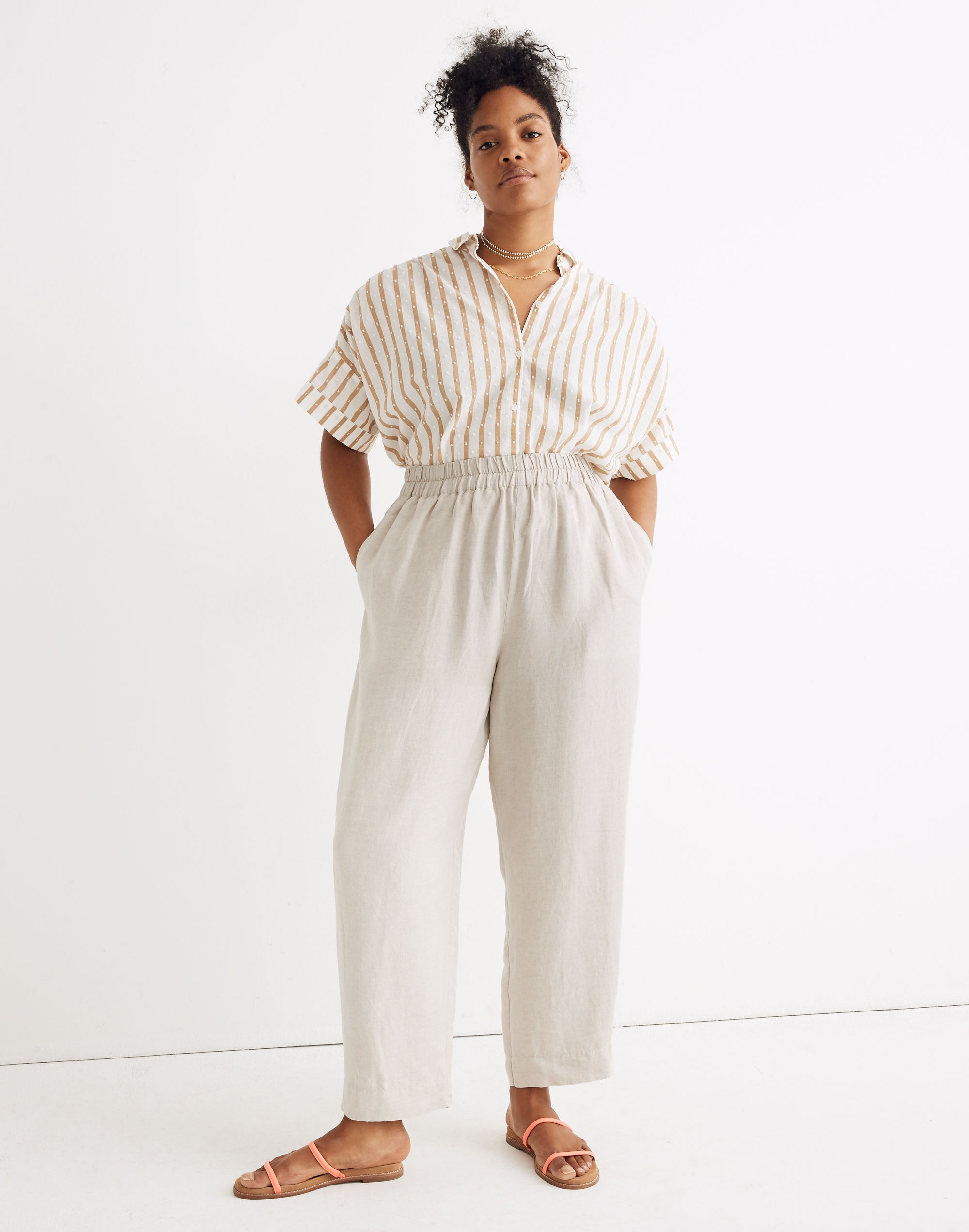 Madewell, Pants & Jumpsuits, Madewell Mwl Airyterry Sweatpants Womens 2x  Tapered Ankle Length Antique Cream
