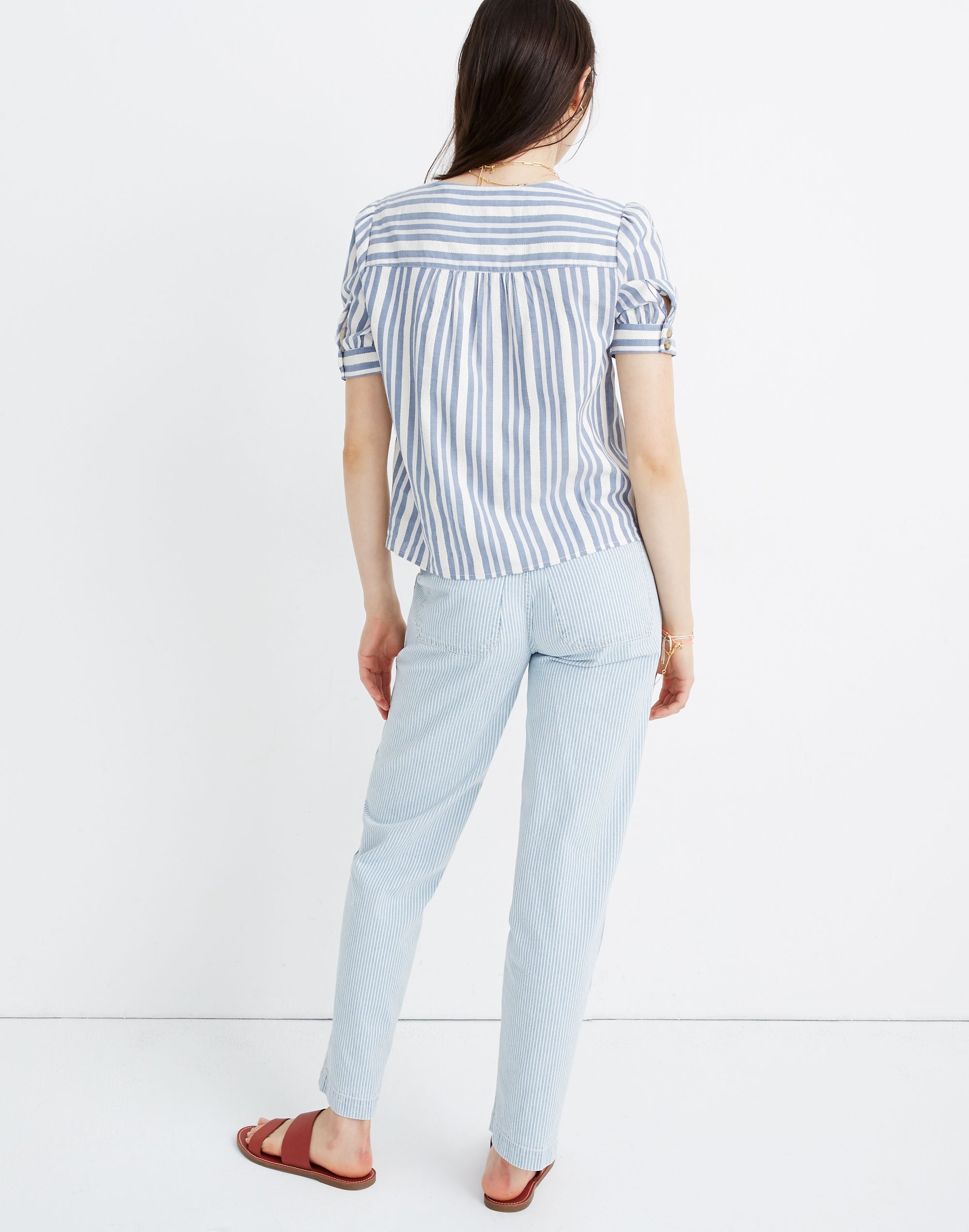 Plaza Button-Front Shirt in Stripe | Madewell