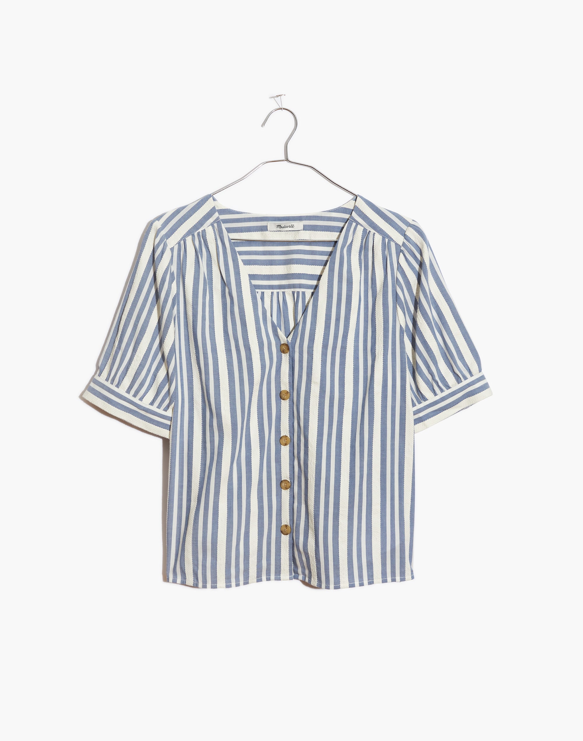 Plaza Button-Front Shirt in Stripe | Madewell