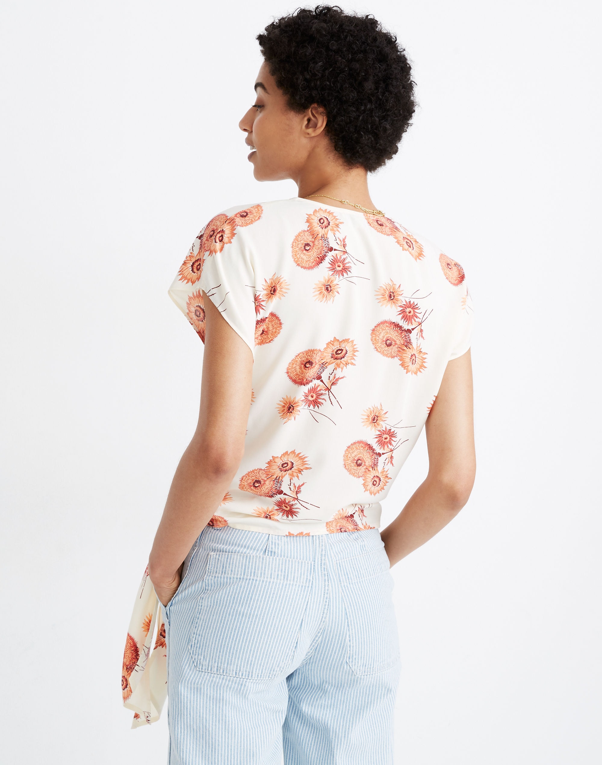 Sash-Tie Wrap Top Dutch Dandelions | Madewell