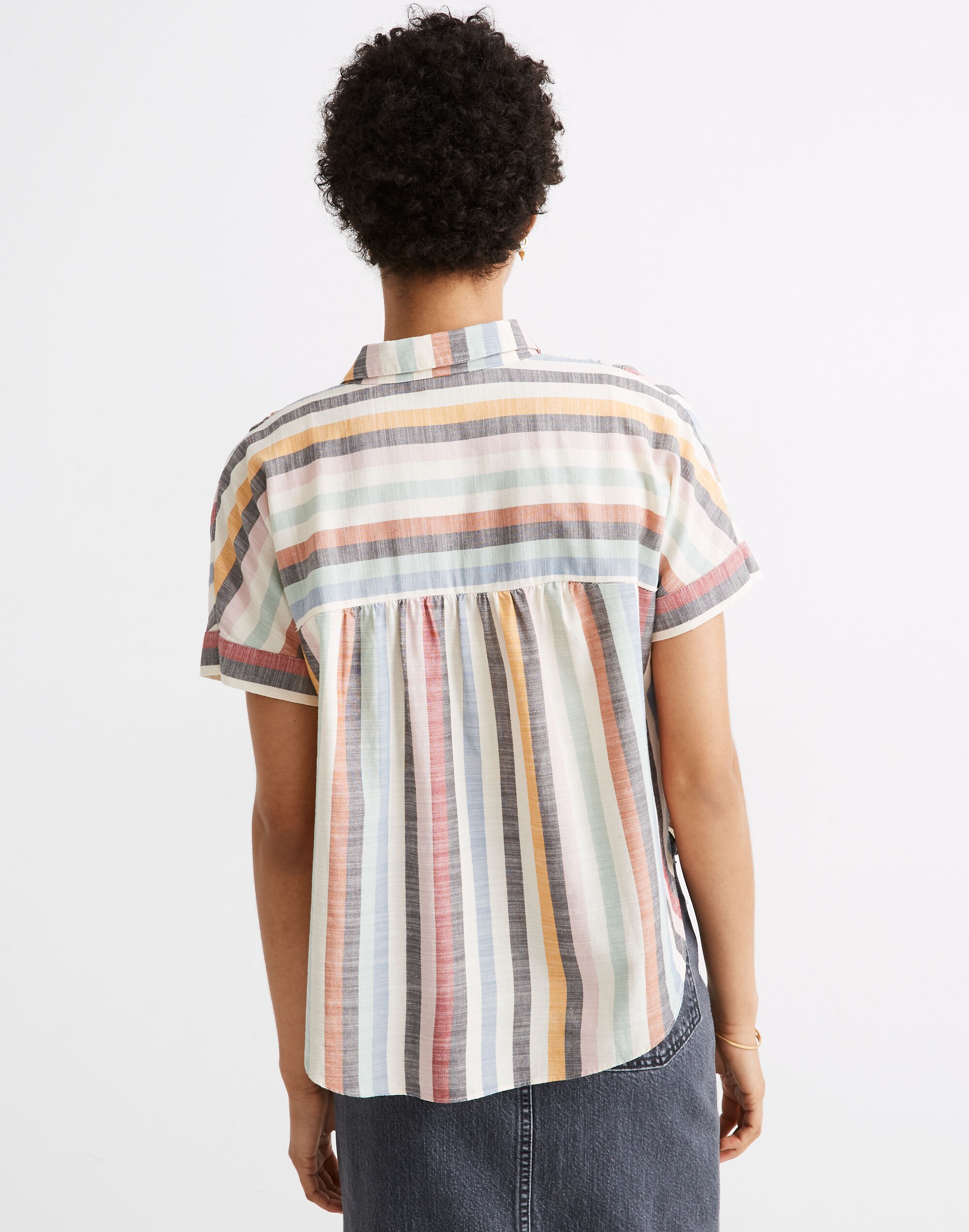 Hilltop Shirt in Rainbow Stripe | Madewell