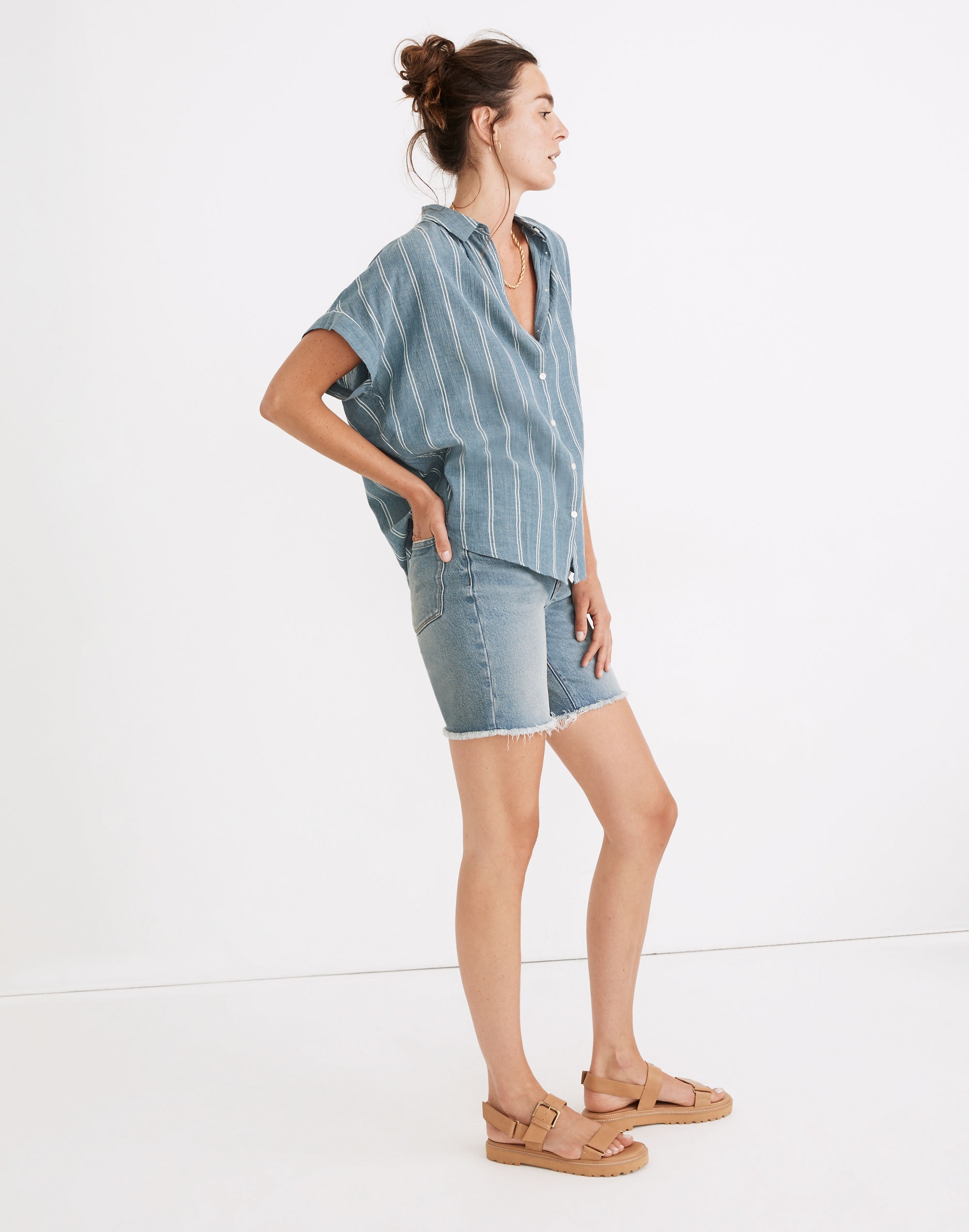 Central Shirt in Caspian Stripe | Madewell