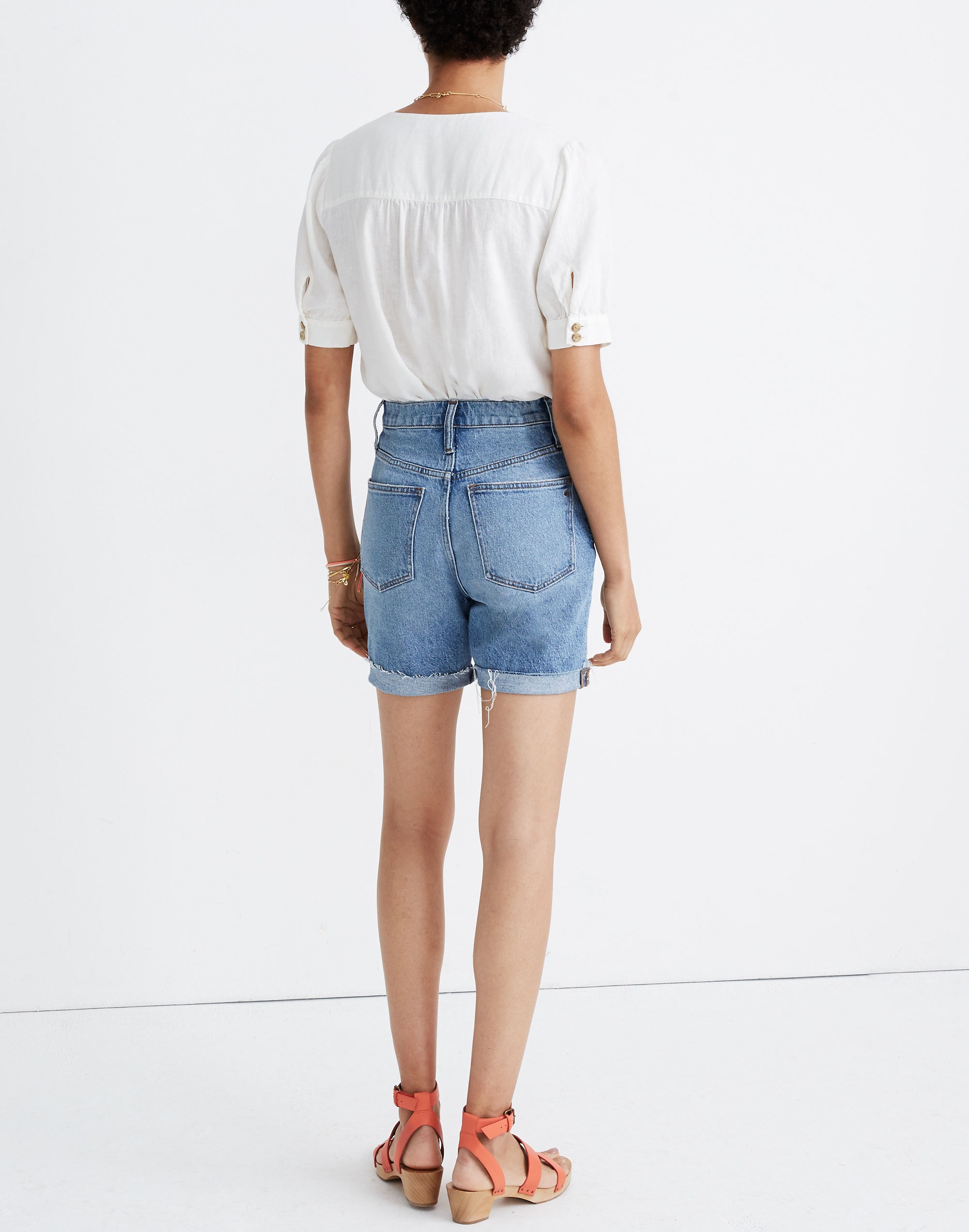 La Miel Justice Washed-Style Denim Shorts