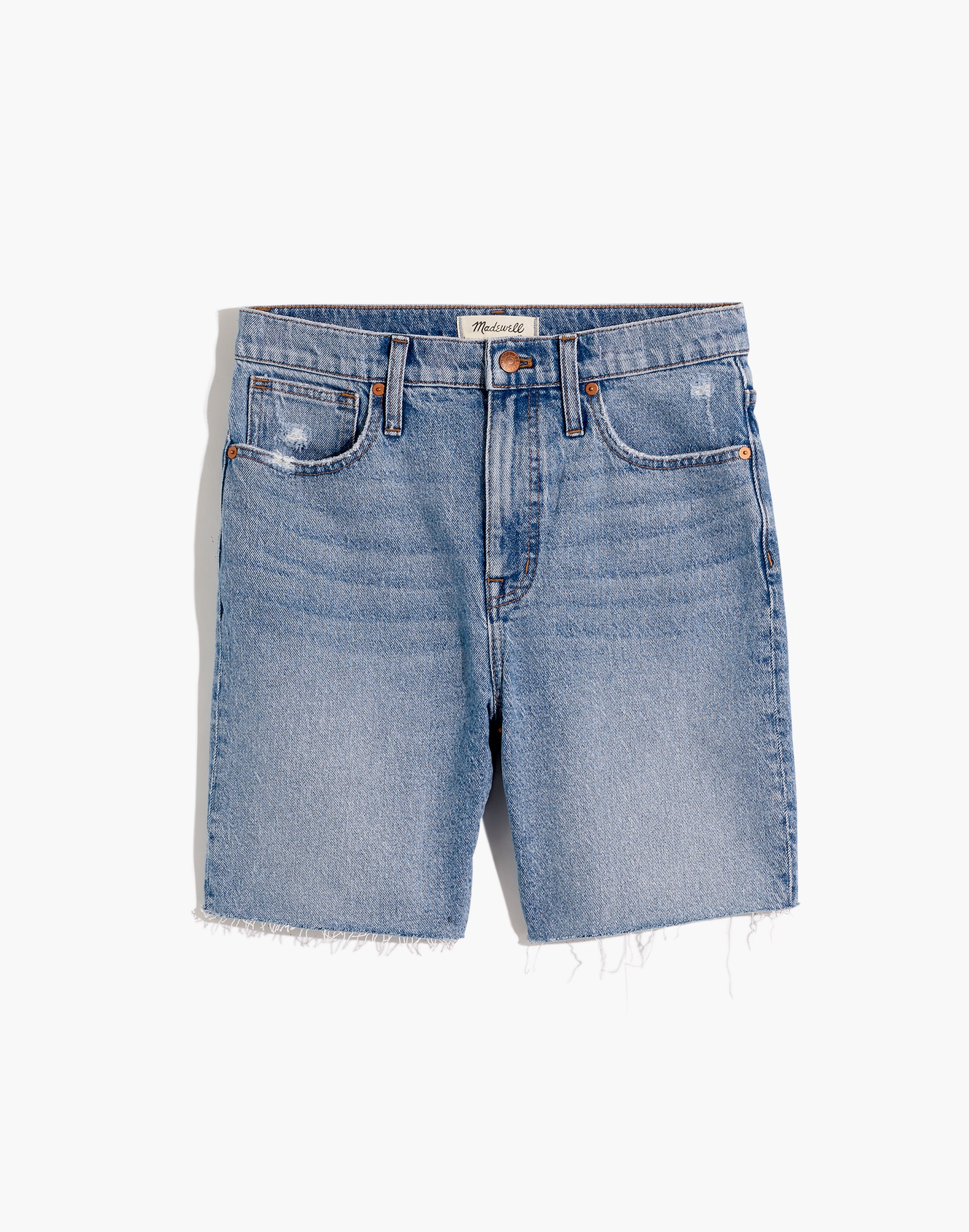 High-Rise Mid-Length Denim Shorts in Lawndale Wash: TENCEL™ Lyocell Edition | Madewell