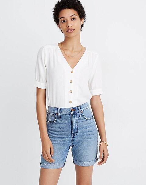 La Miel Justice Washed-Style Denim Shorts