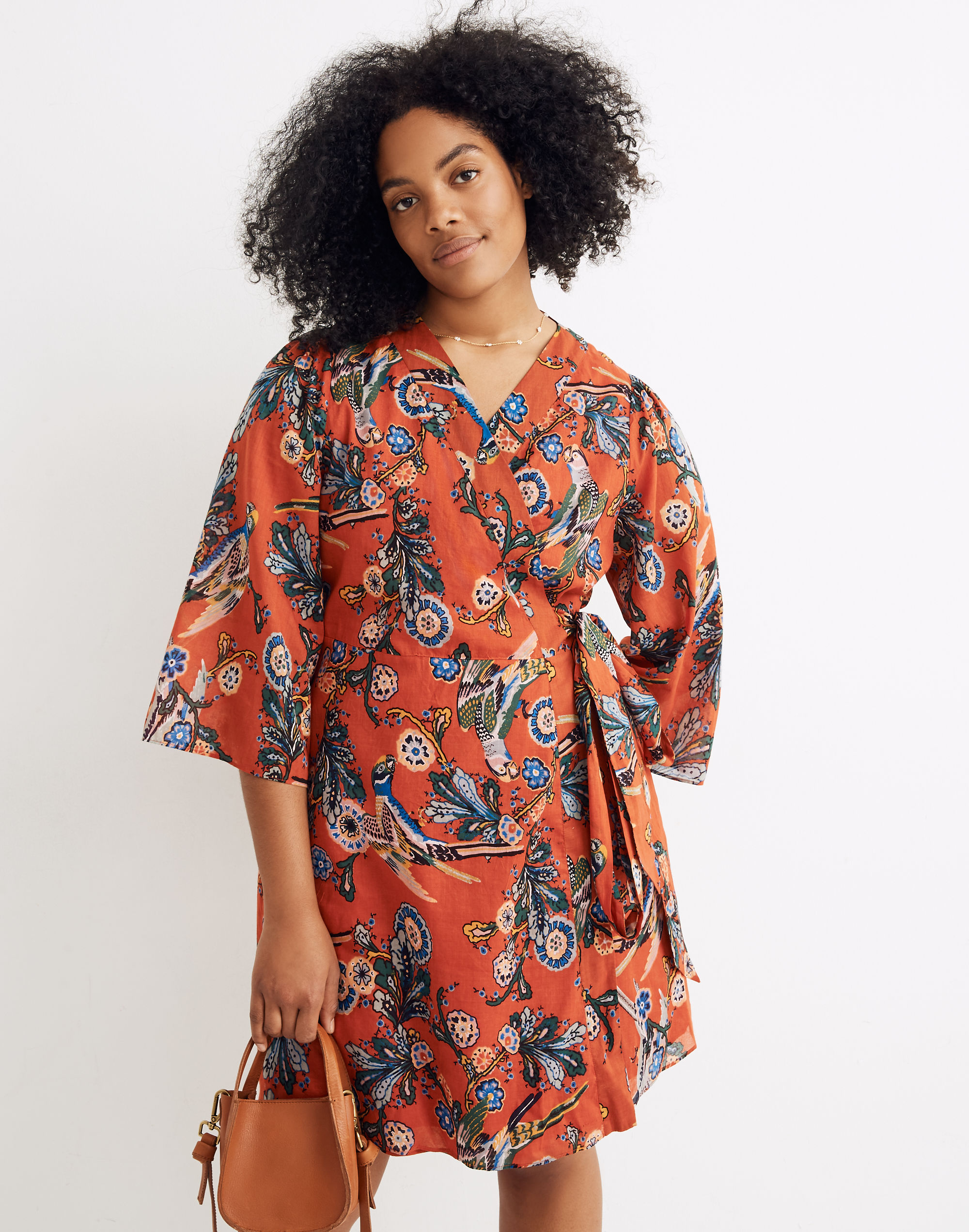 Bird Print Dress Plus Size