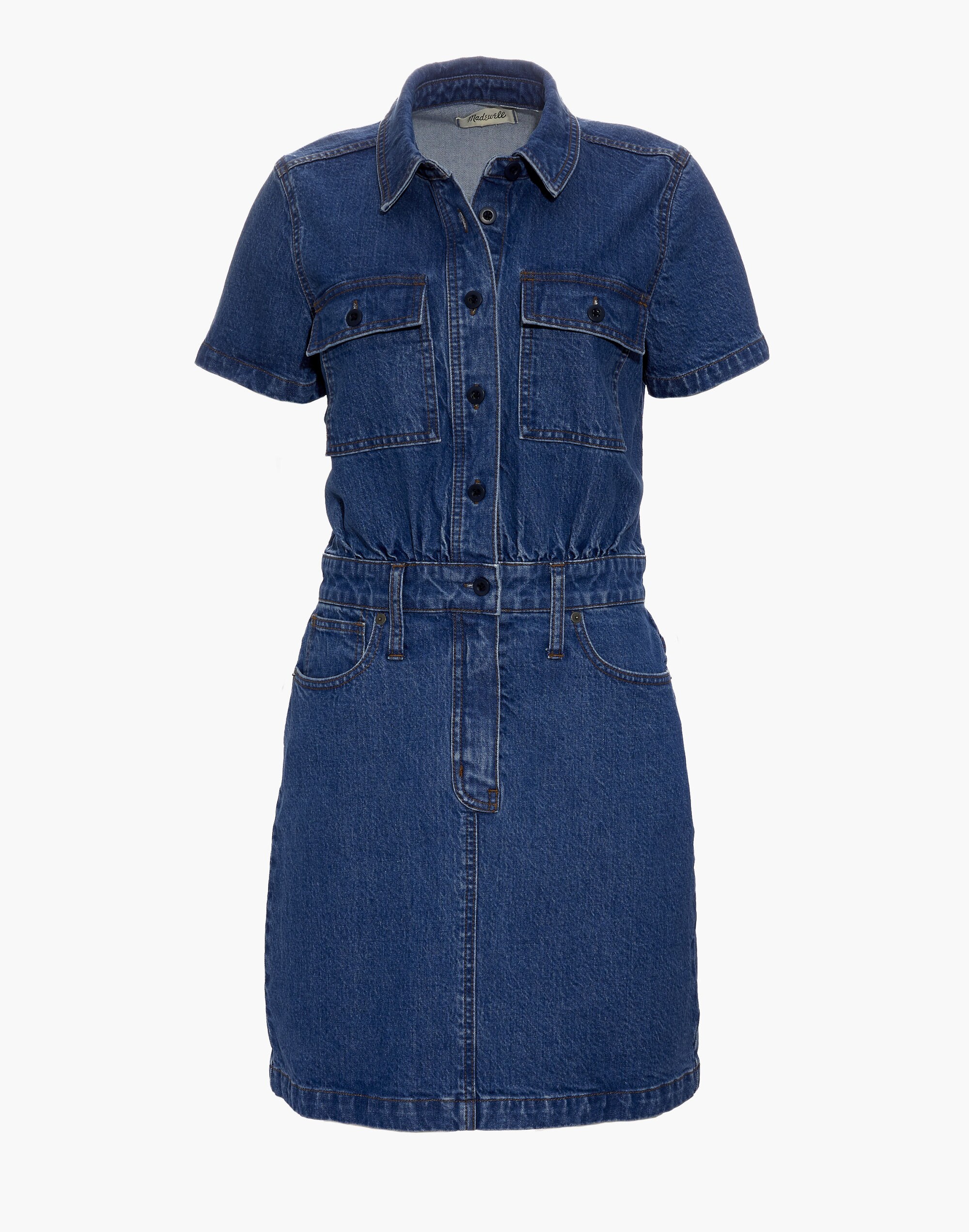 Denim Waisted Shirtdress | Madewell