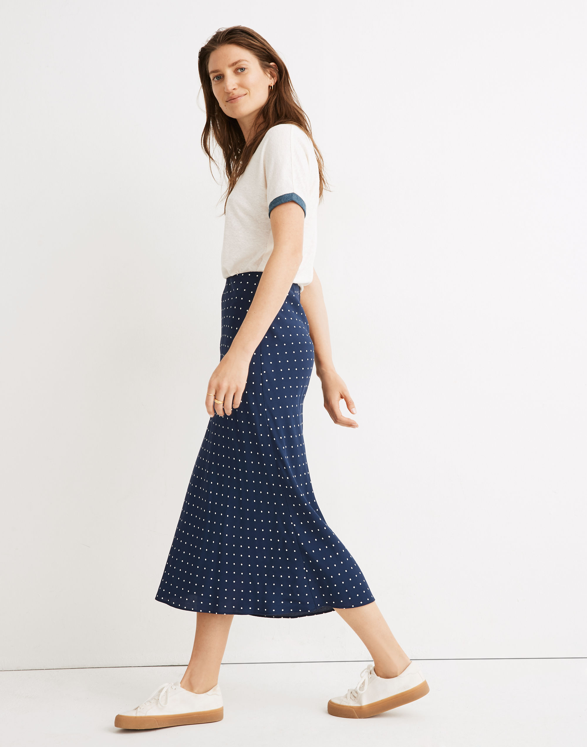 Midi Slip Skirt Polka Dot | Madewell