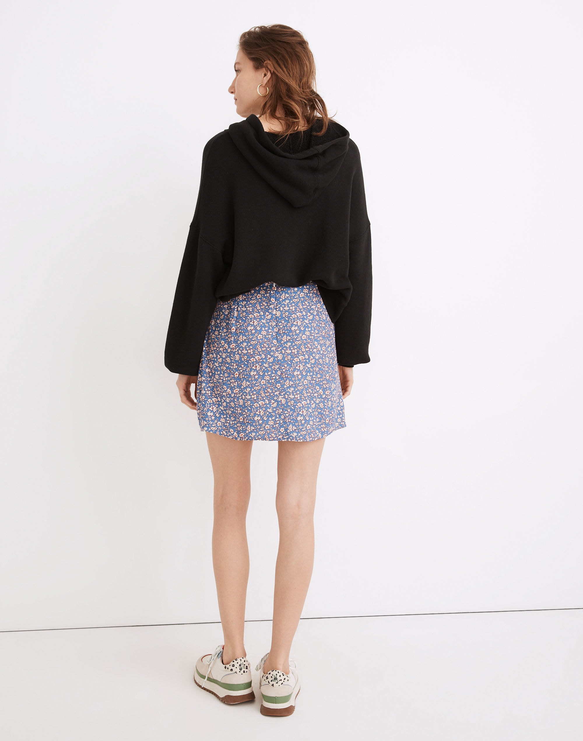 Porch Side-Button Mini Skirt Summer Vines | Madewell