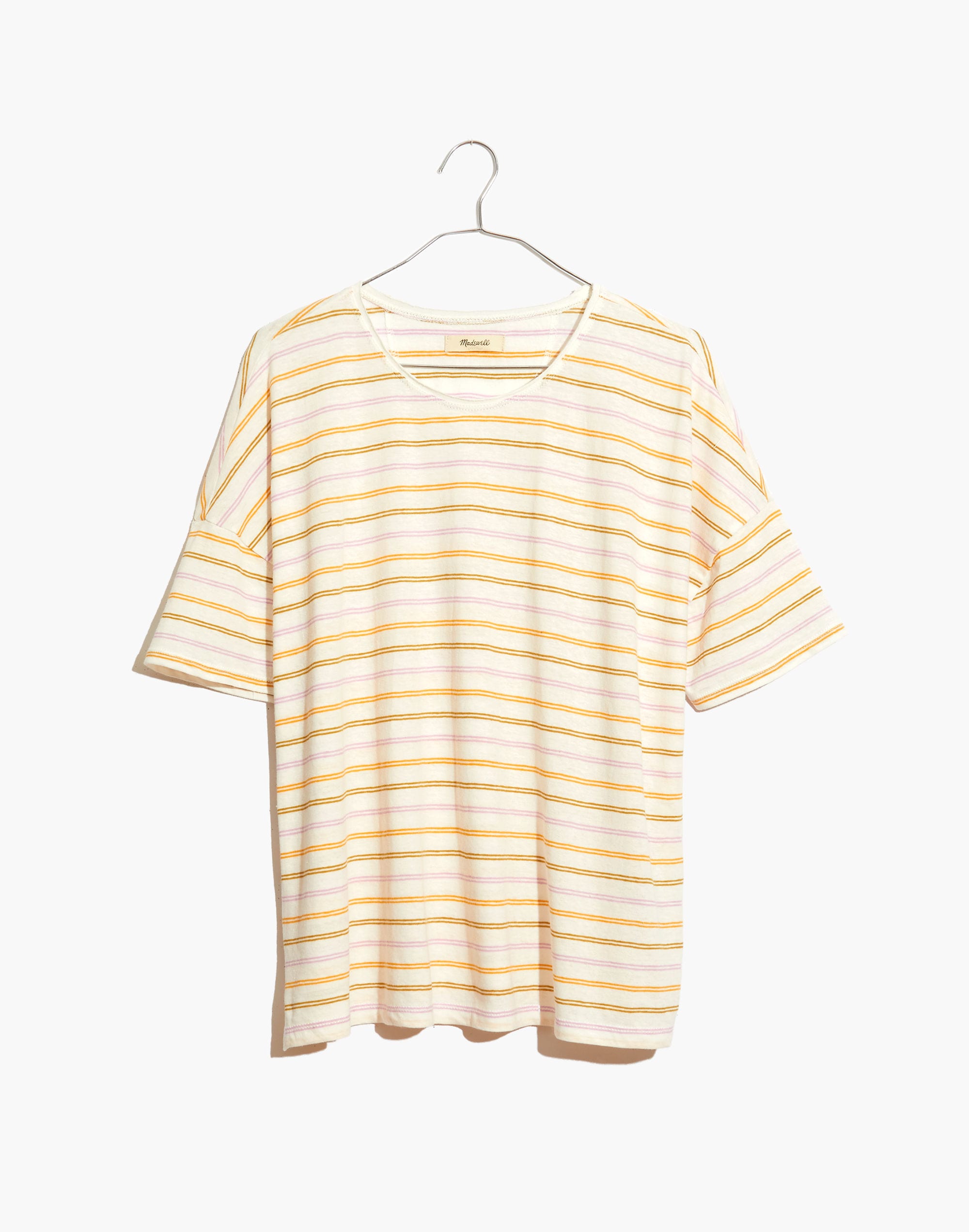 Raw-Edged Hangout Tee in Branham Stripe | Madewell