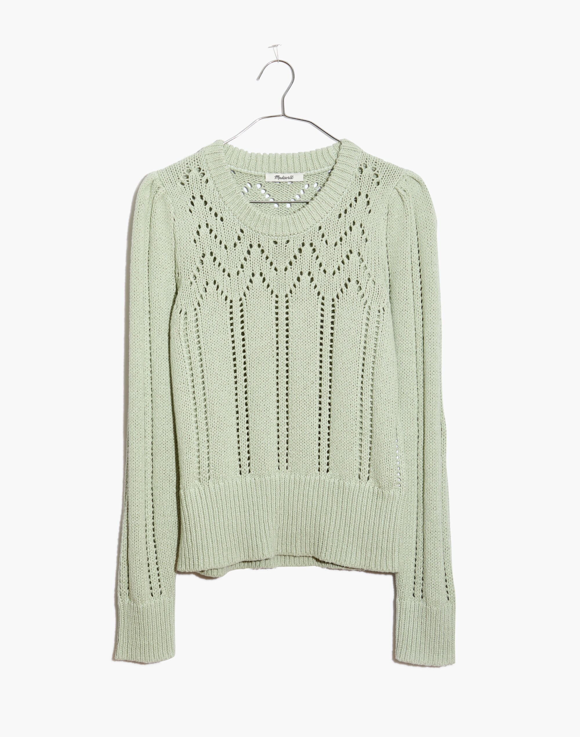 Pointelle Puff-Sleeve Sweater | Madewell