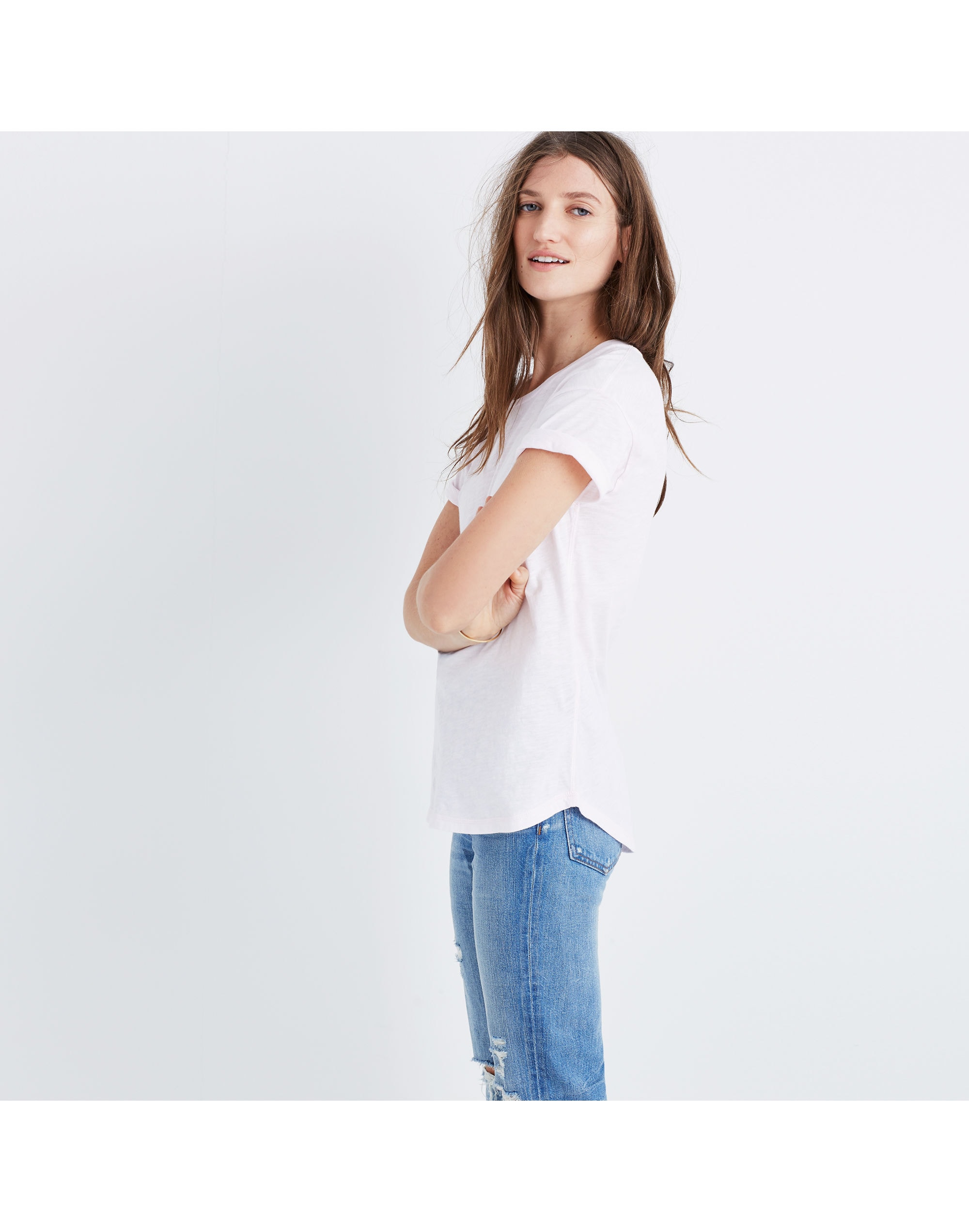 Whisper Cotton Crewneck Tee | Madewell