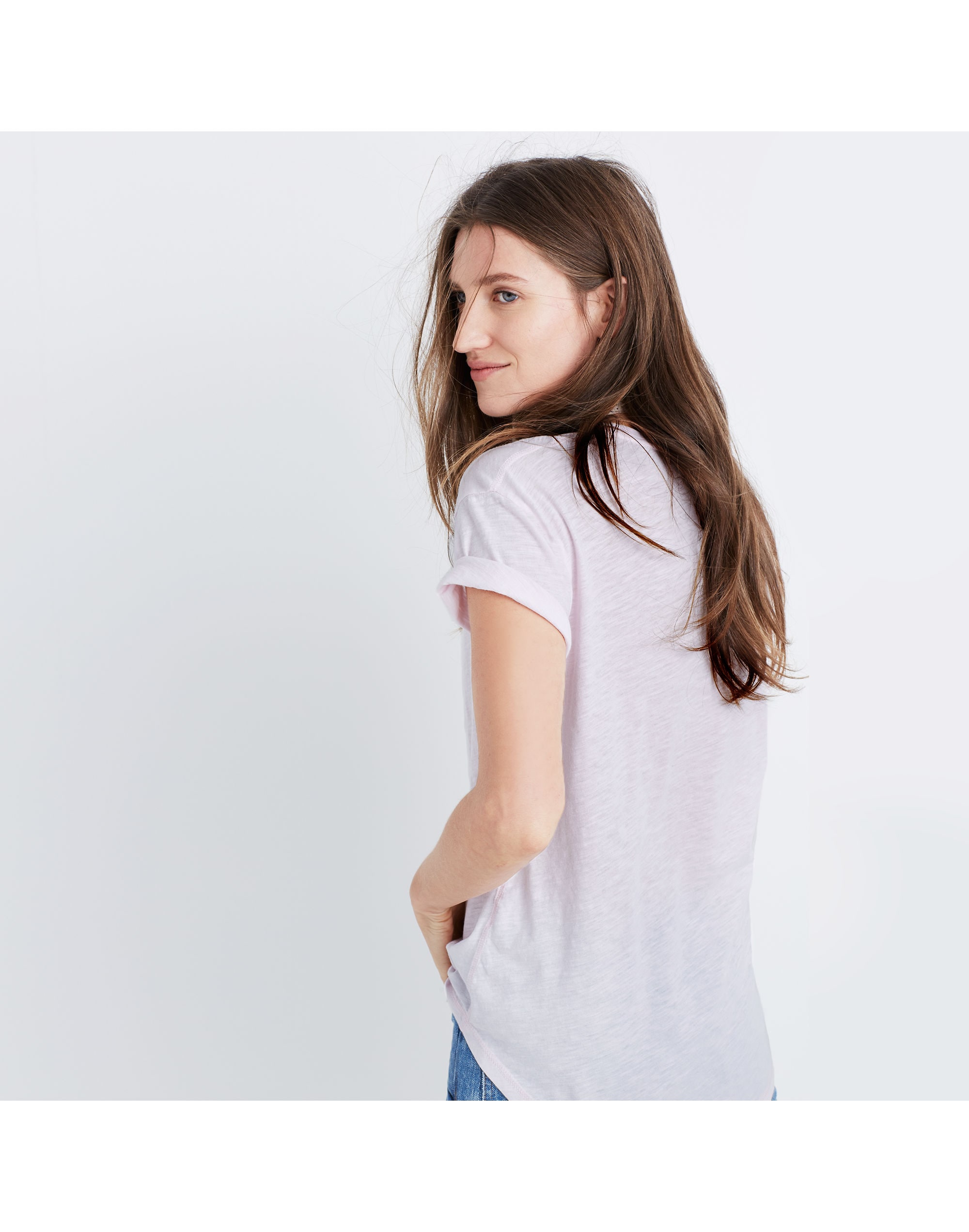 Whisper Cotton Crewneck Tee | Madewell