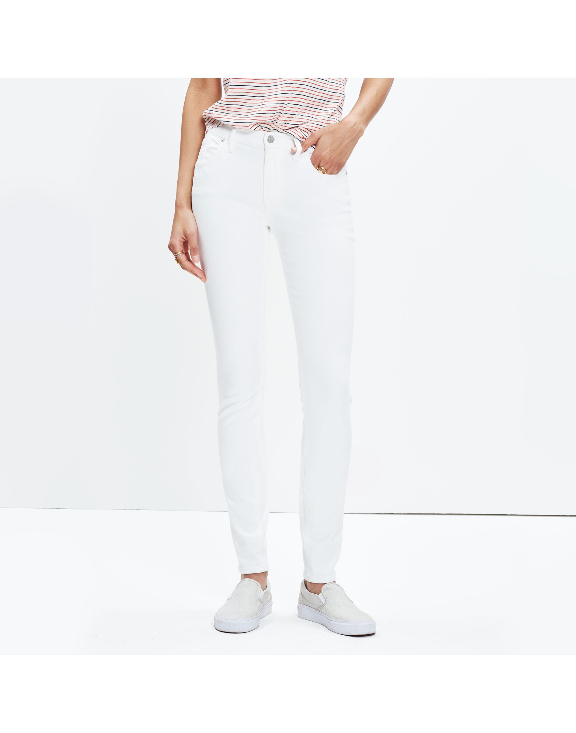 8" Skinny Jeans in Pure White | Madewell