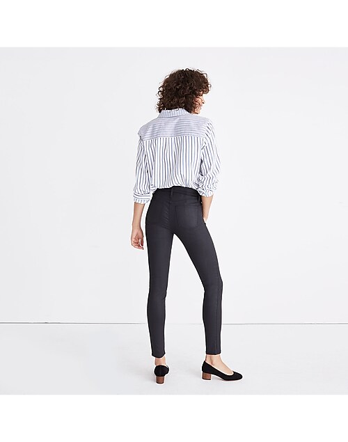 9 High-Rise Skinny Jeans: Coated Edition