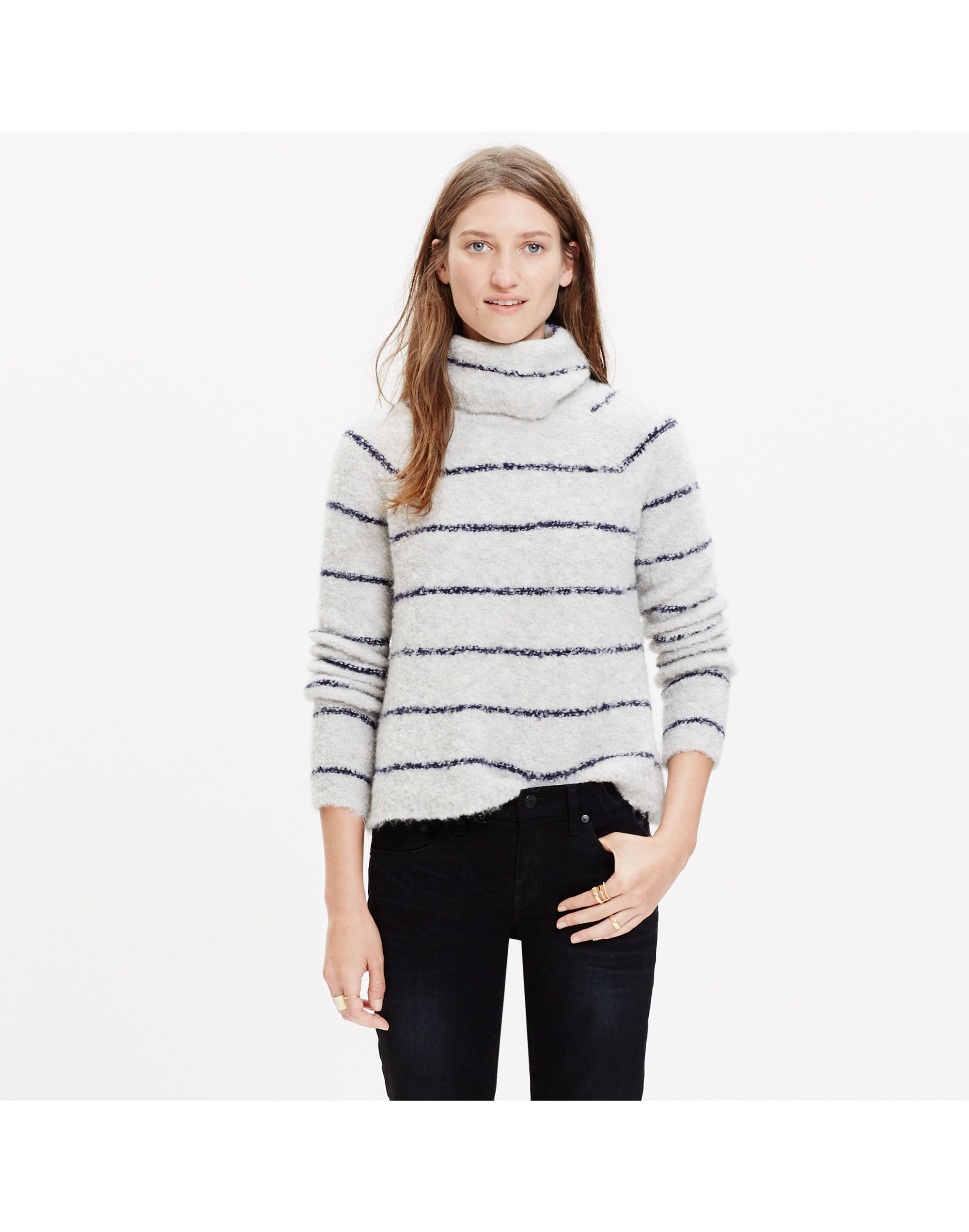 Roundtrip Turtleneck Sweater Stripe | Madewell