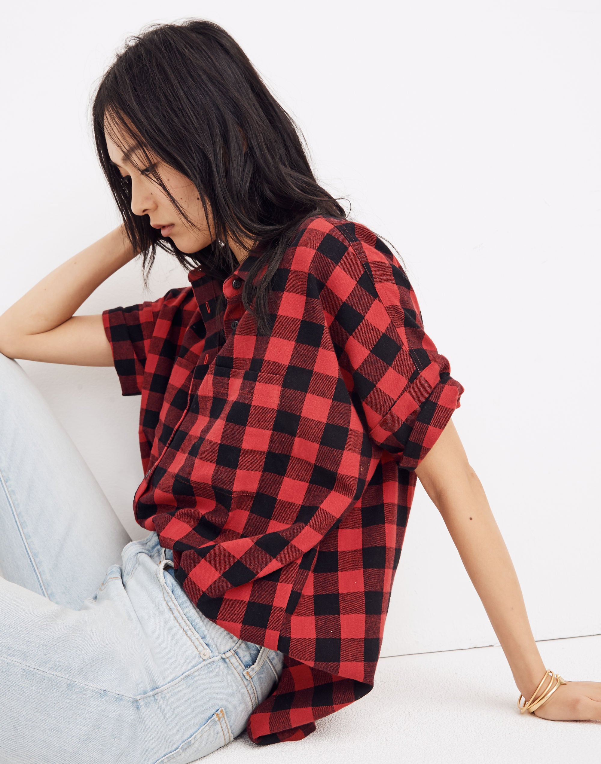 Flannel Courier Shirt Buffalo Check | Madewell