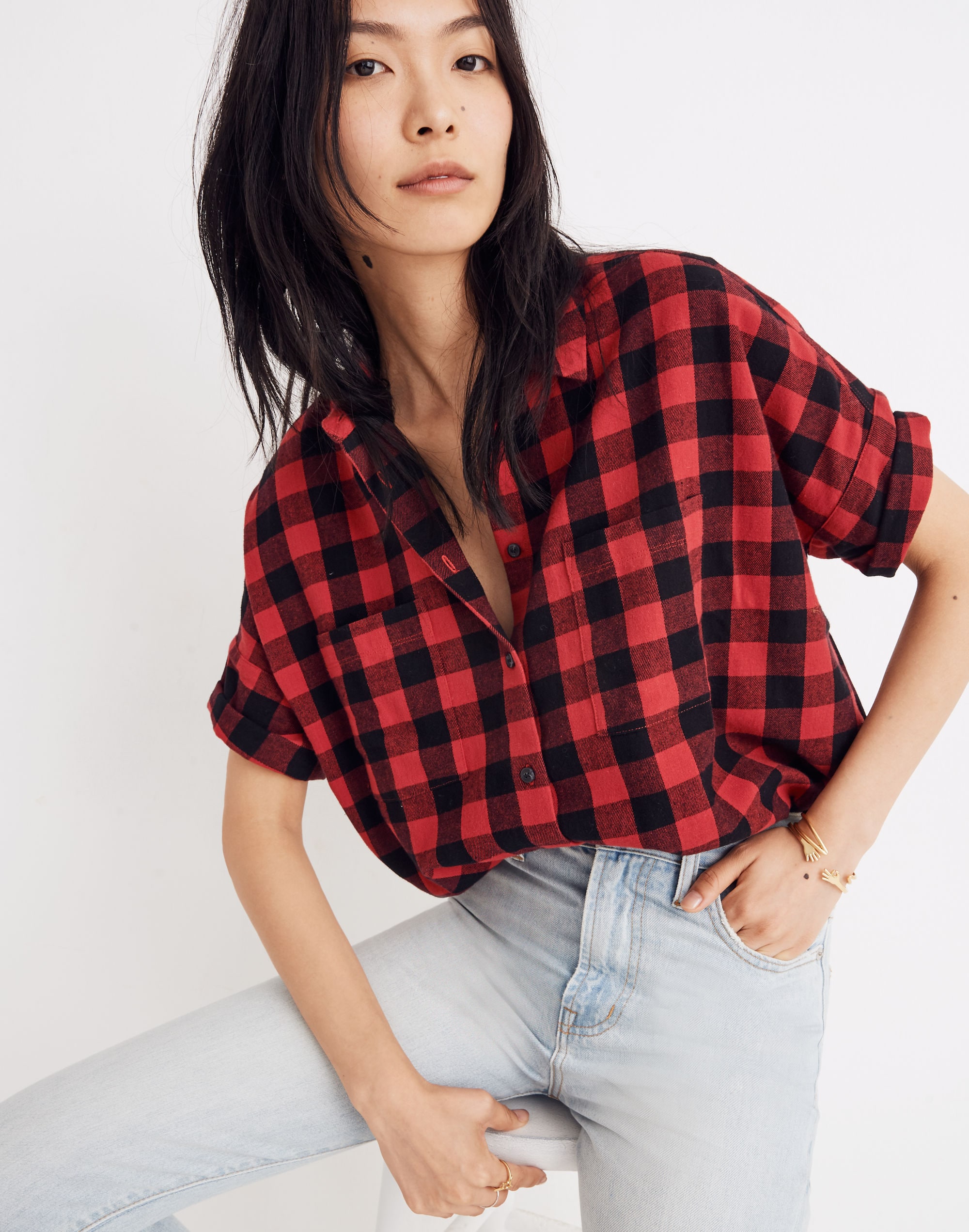 Flannel Courier Shirt Buffalo Check | Madewell