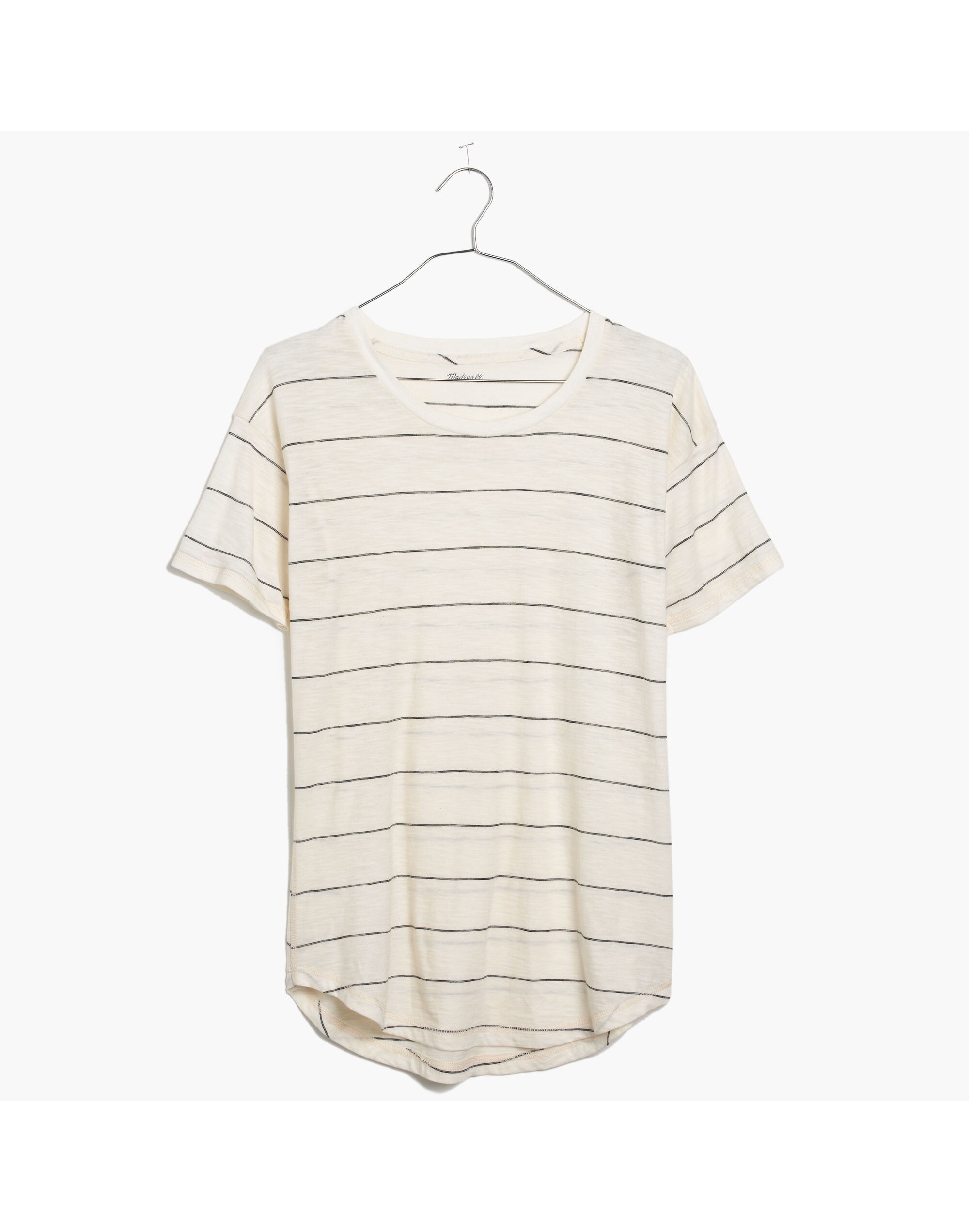 Slub Crewneck Tee in Minimal Stripe | Madewell