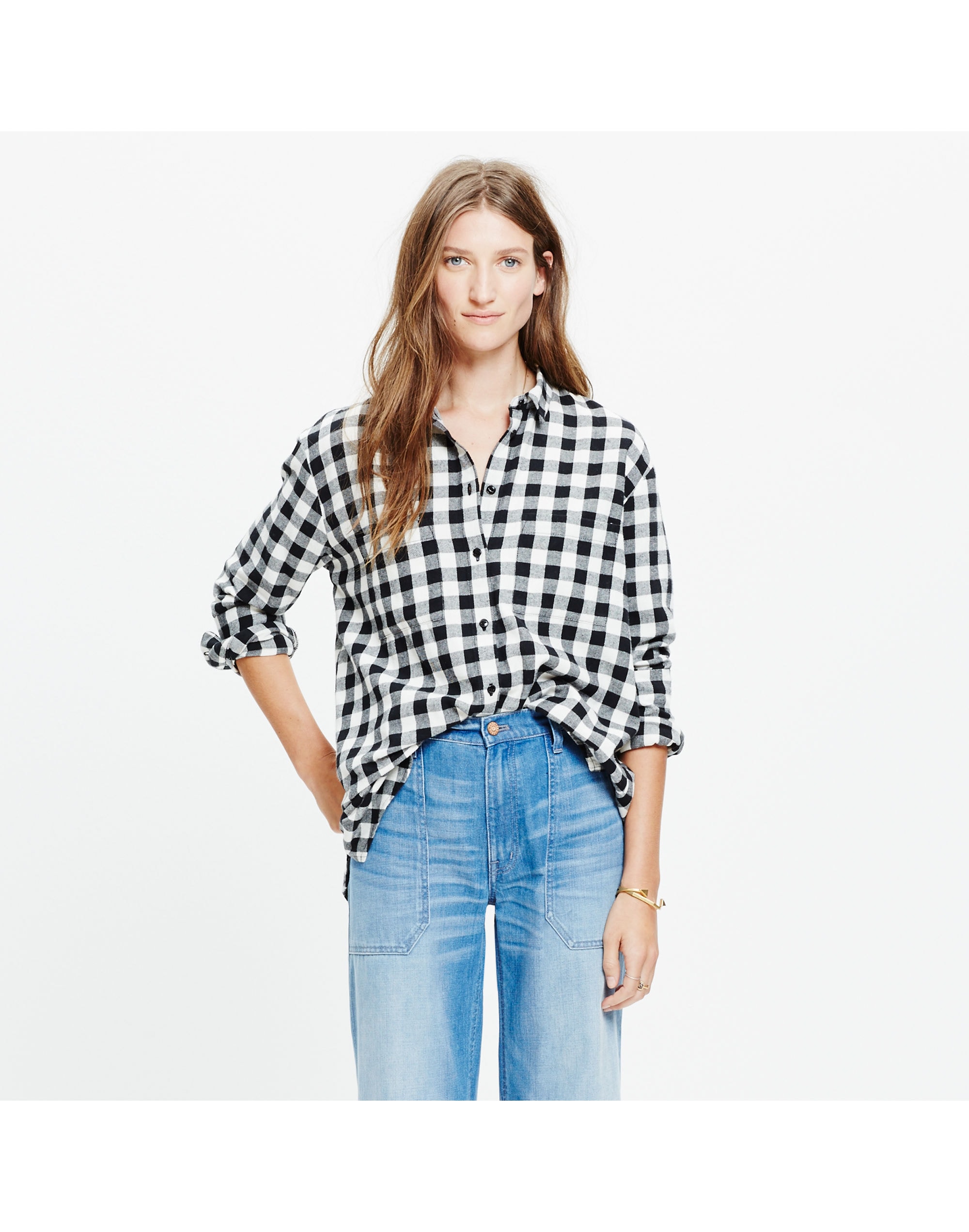 Flannel Oversized Boyshirt Buffalo Check | Madewell