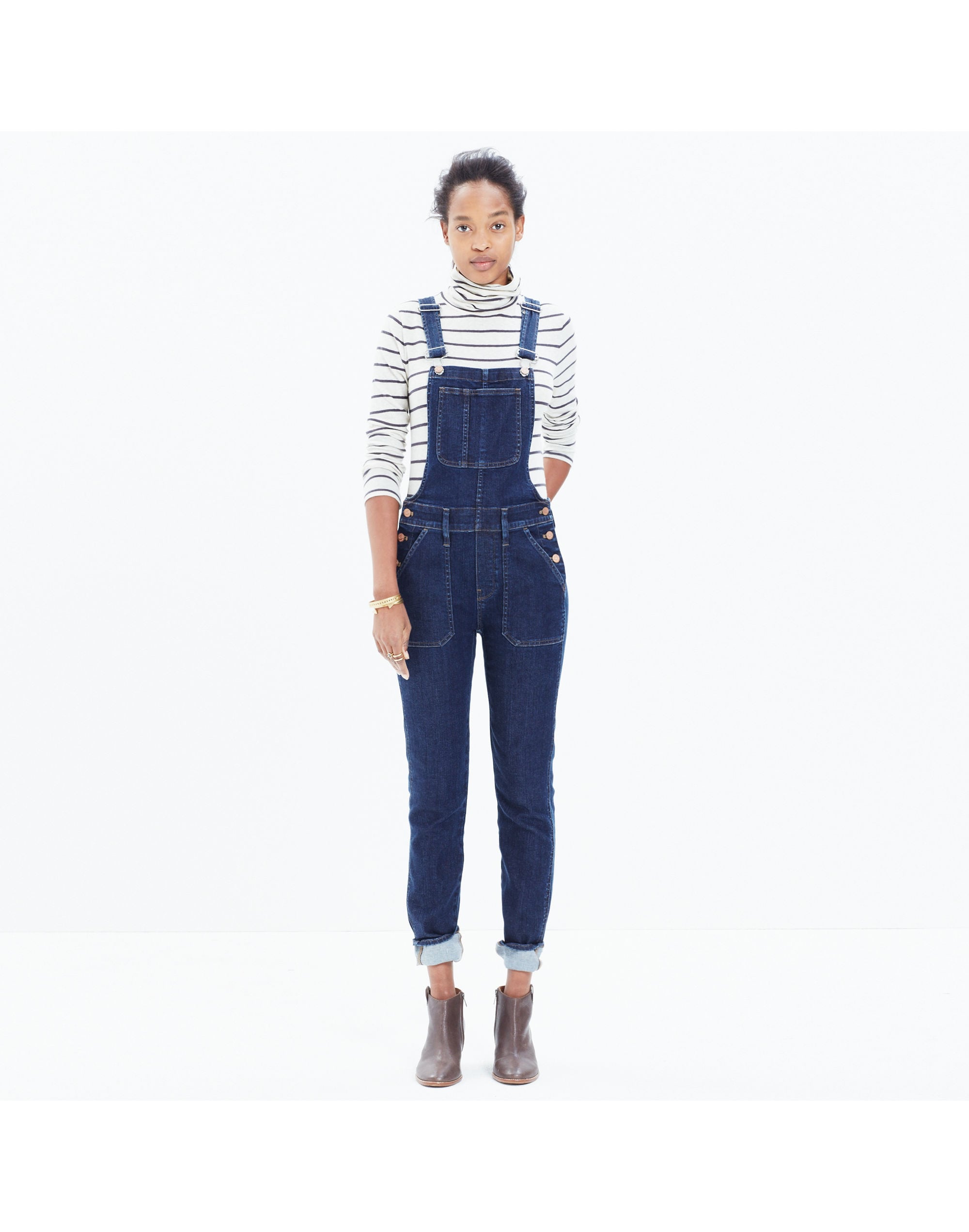 Skinny Overalls in Judd Wash