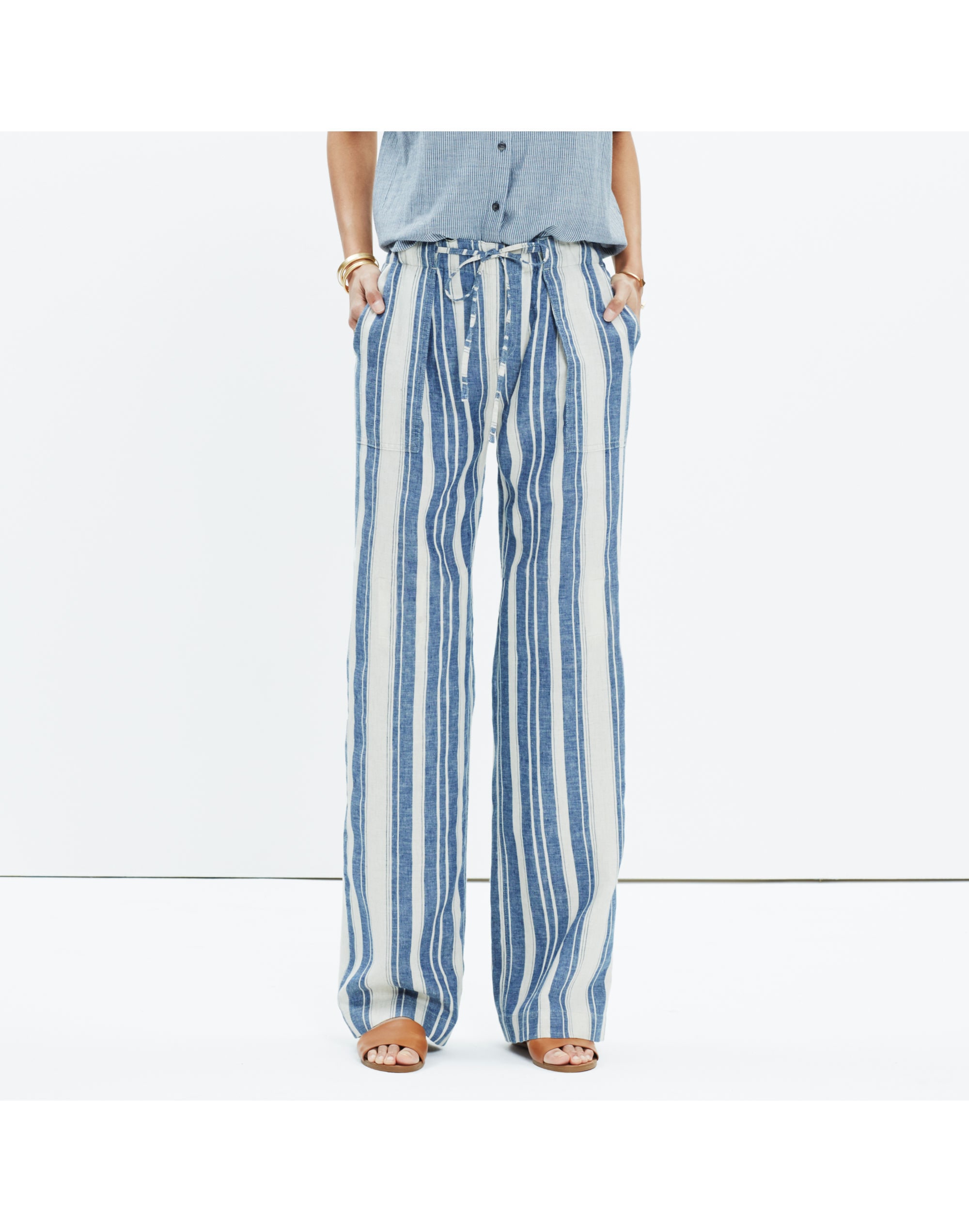 Striped Lawndale Wide-Leg Pants | Madewell