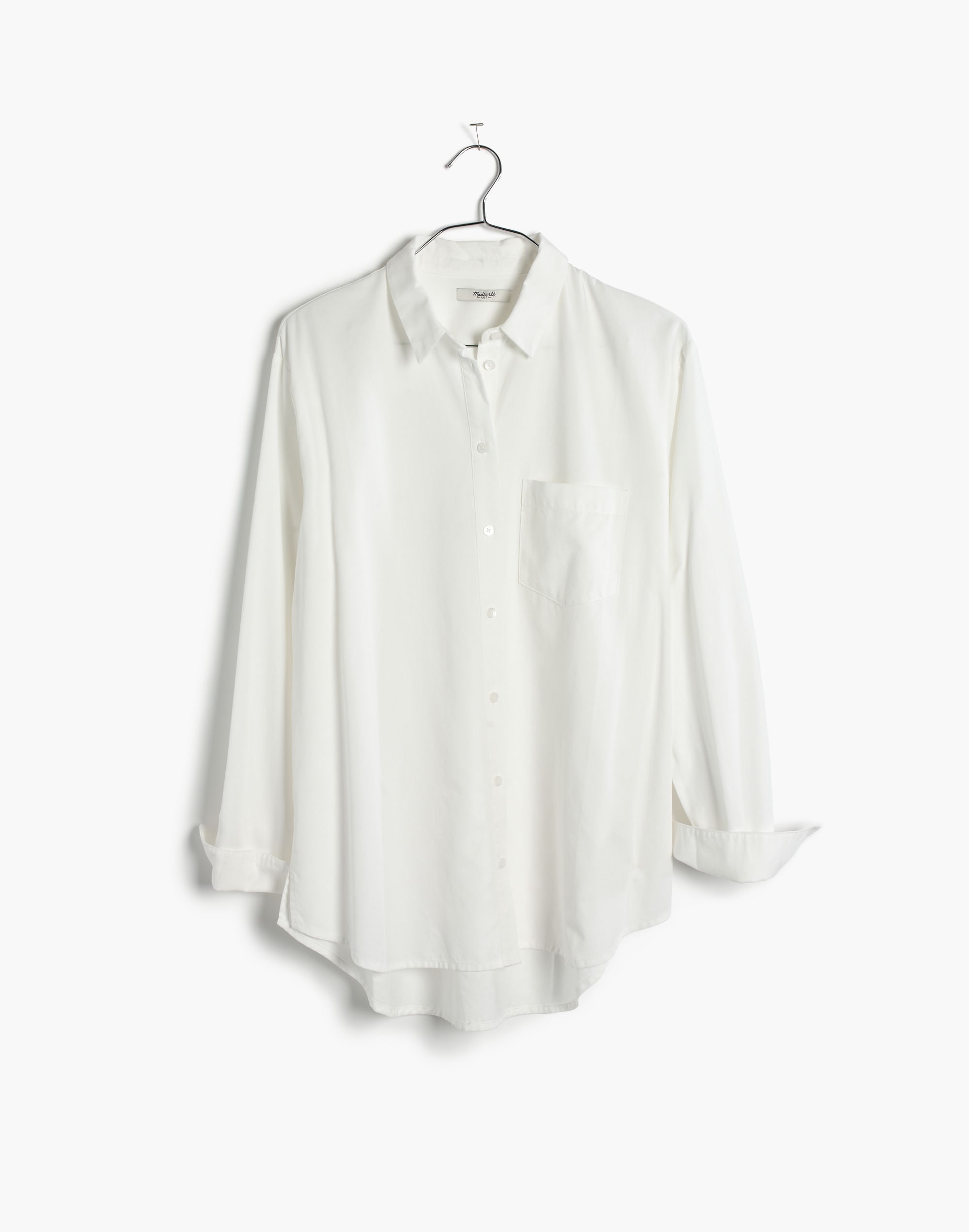 Drapey Oversized Boyshirt in Pure White | Madewell