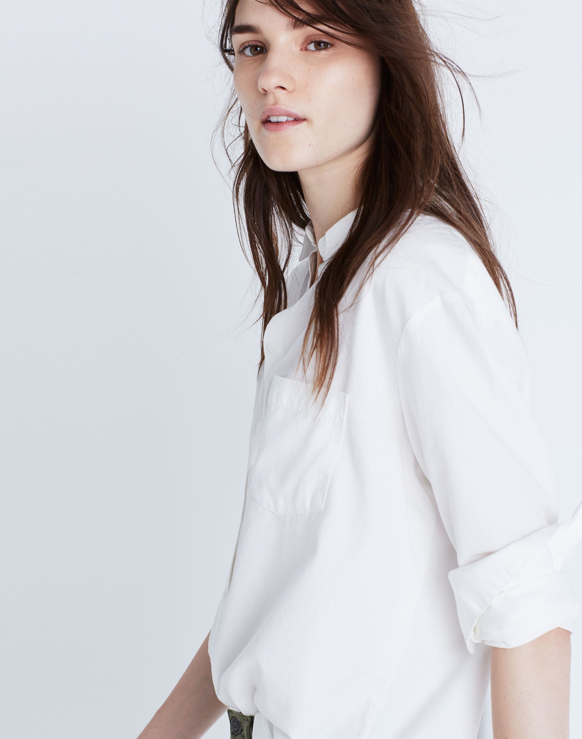 Drapey Oversized Boyshirt in Pure White | Madewell