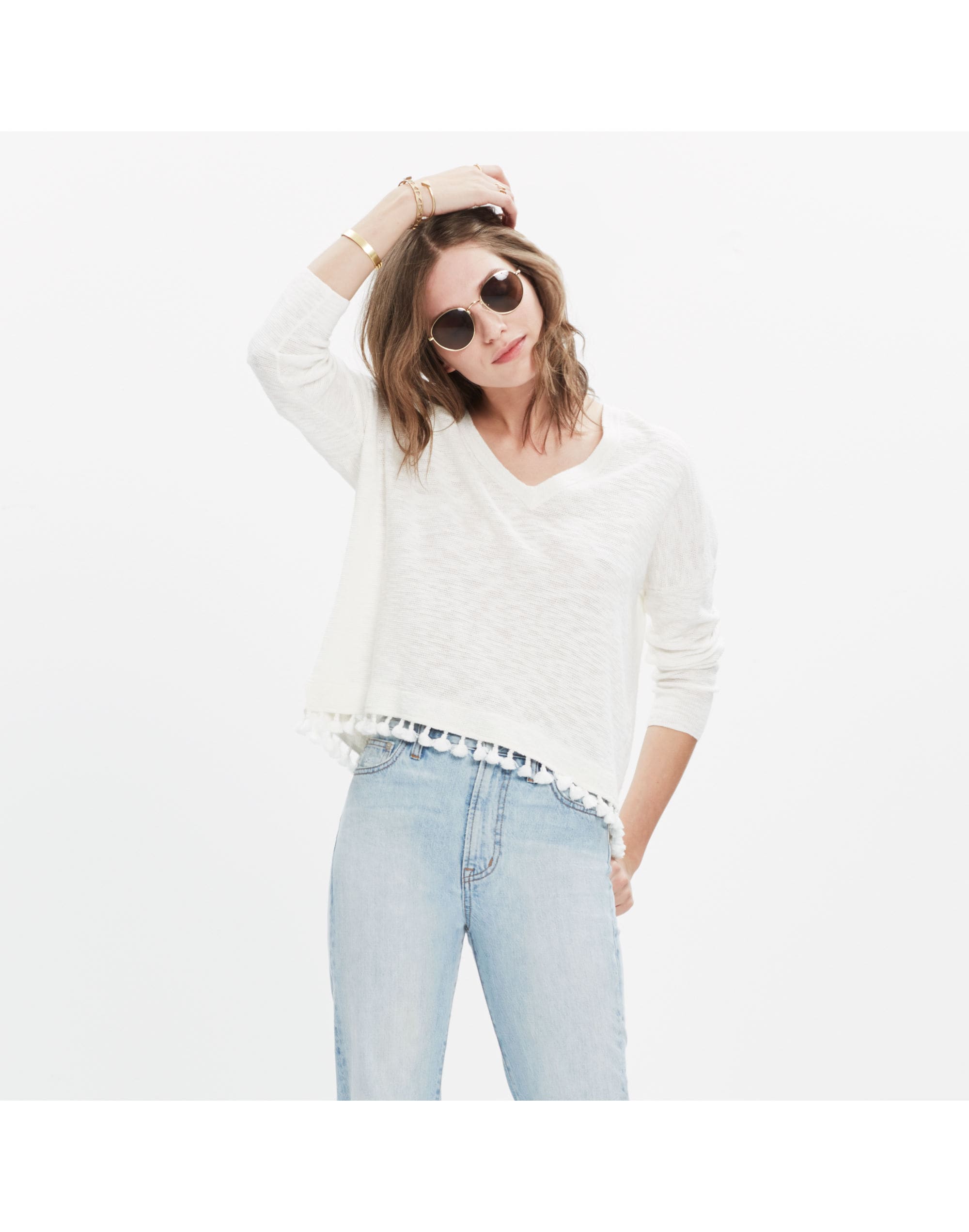 Globe Fringe Sweater | Madewell