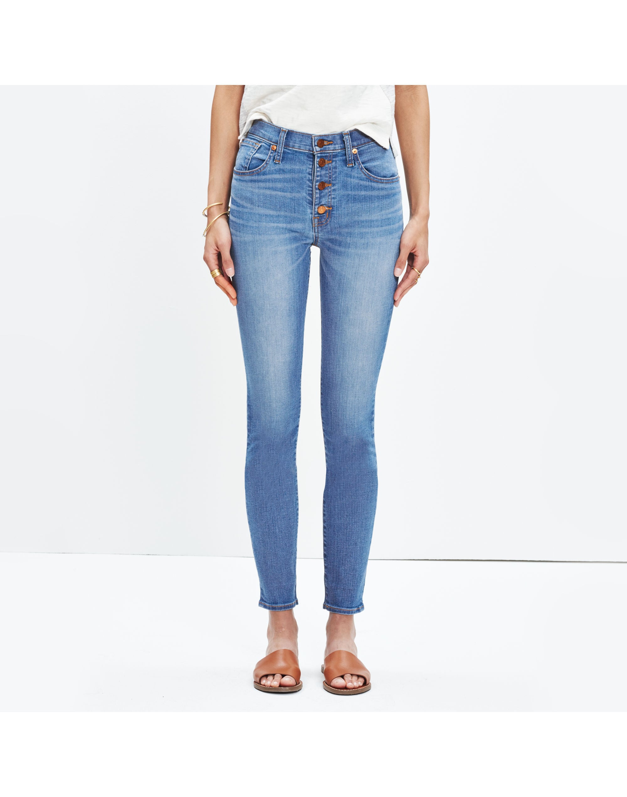 9" High-Rise Skinny Crop Jeans: Button-Through Edition | Madewell