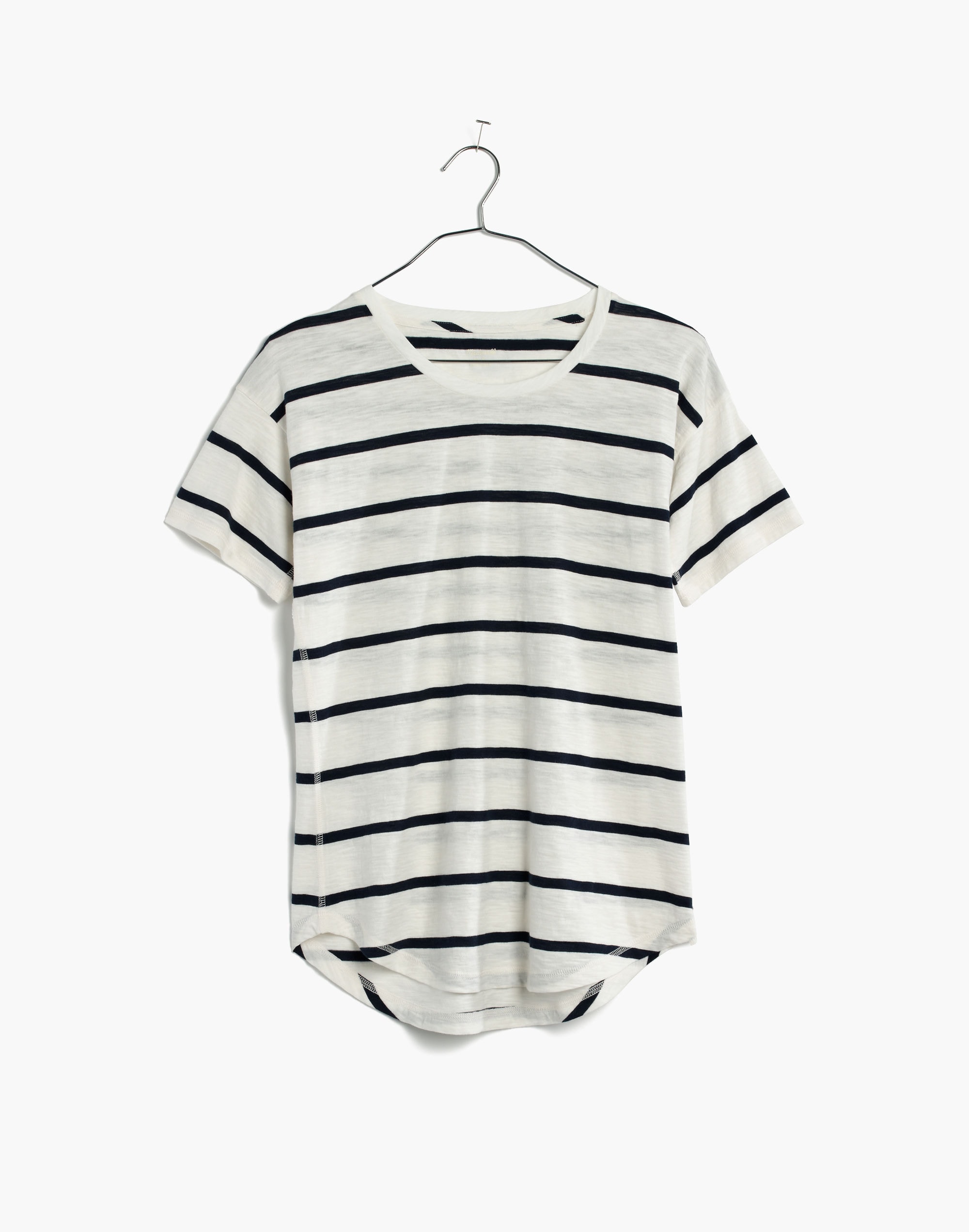 Whisper Cotton Crewneck Tee Creston Stripe | Madewell