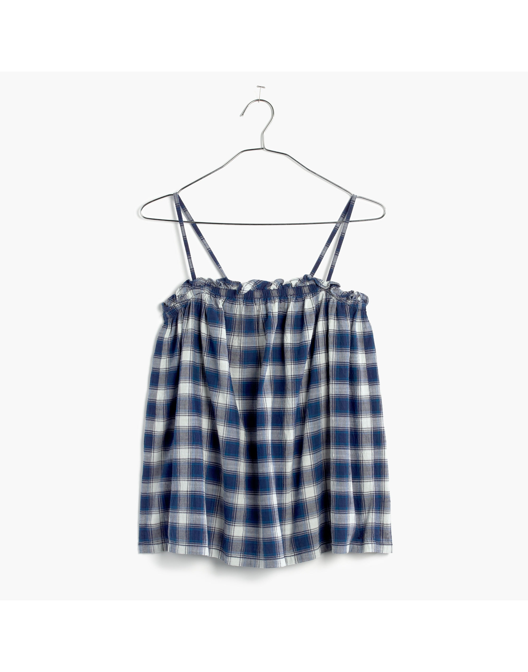 Indigo Plaid Tank Top | Madewell