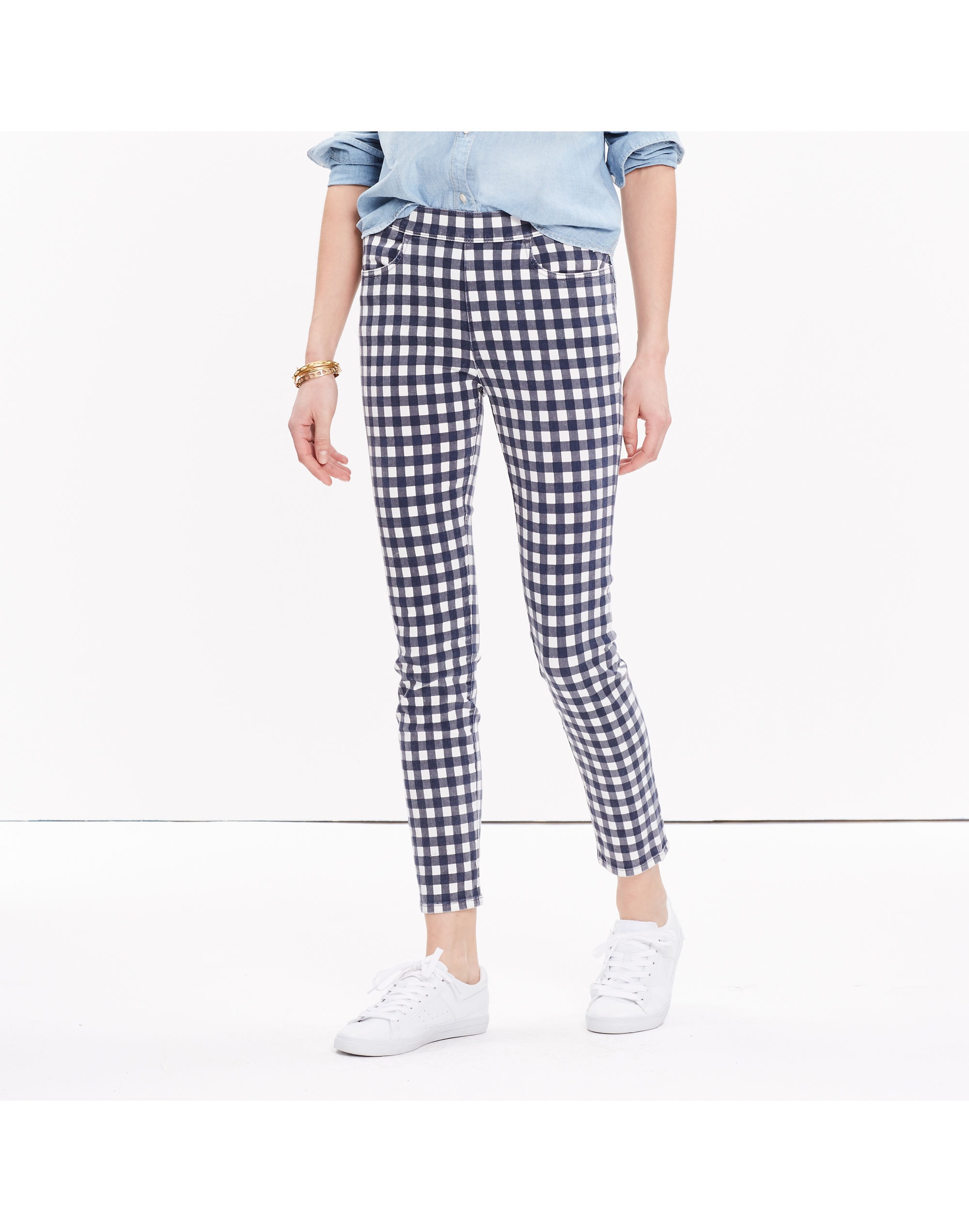 9" High-Rise Skinny Crop Jeans: Gingham Edition | Madewell