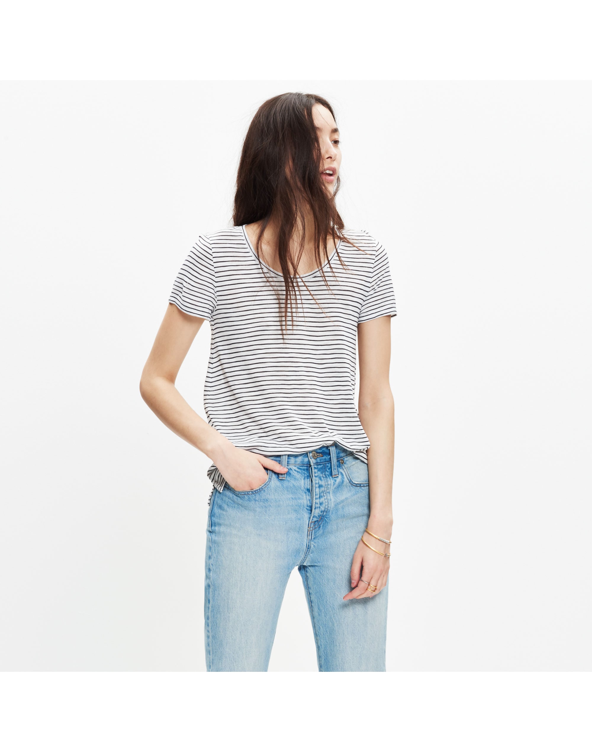 Anthem Crewneck Tee Midday Stripe | Madewell