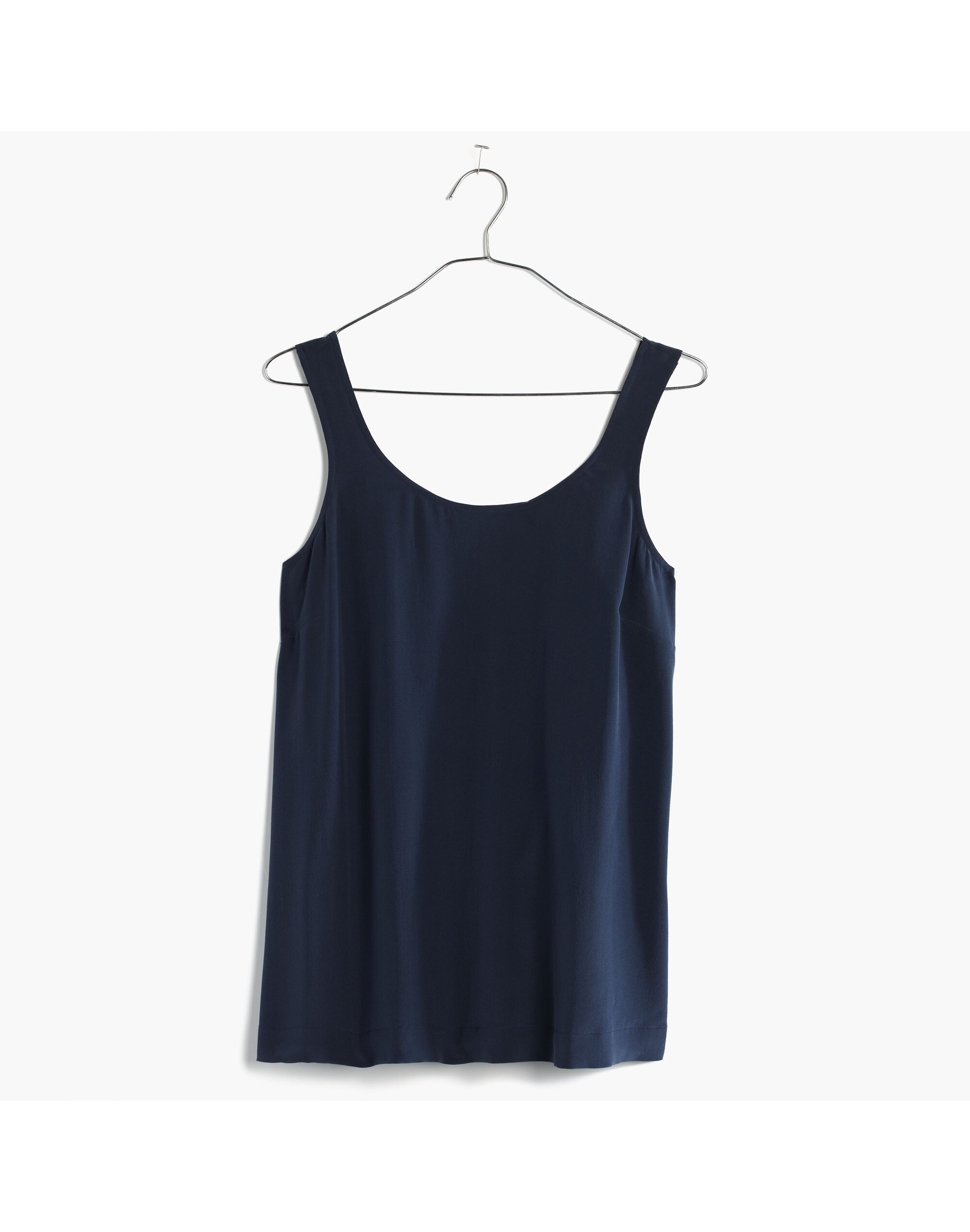 Silk Lookout Bow-Back Top Deep Navy | Madewell