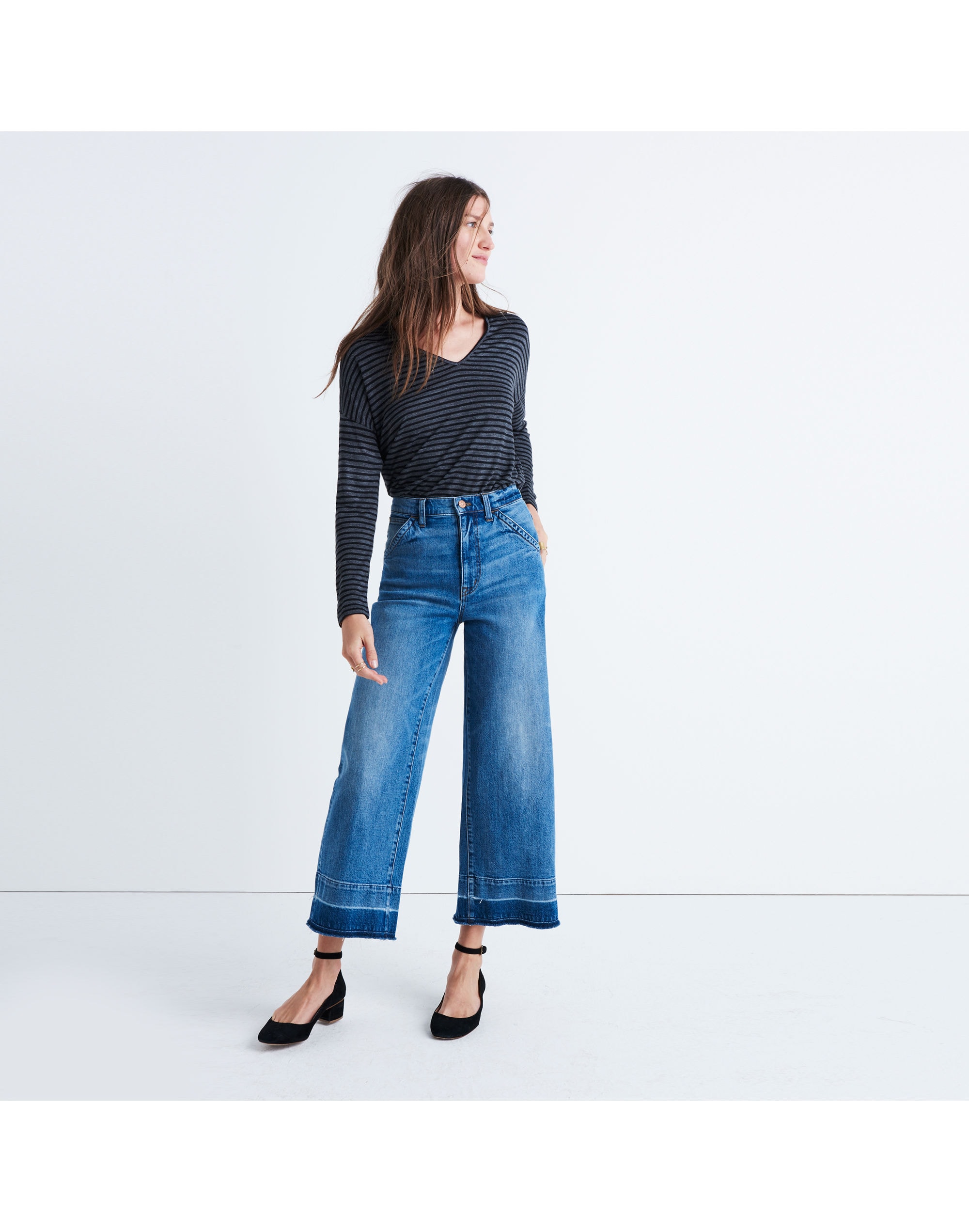 Wide-Leg Crop Jeans: Drop-Hem Edition | Madewell