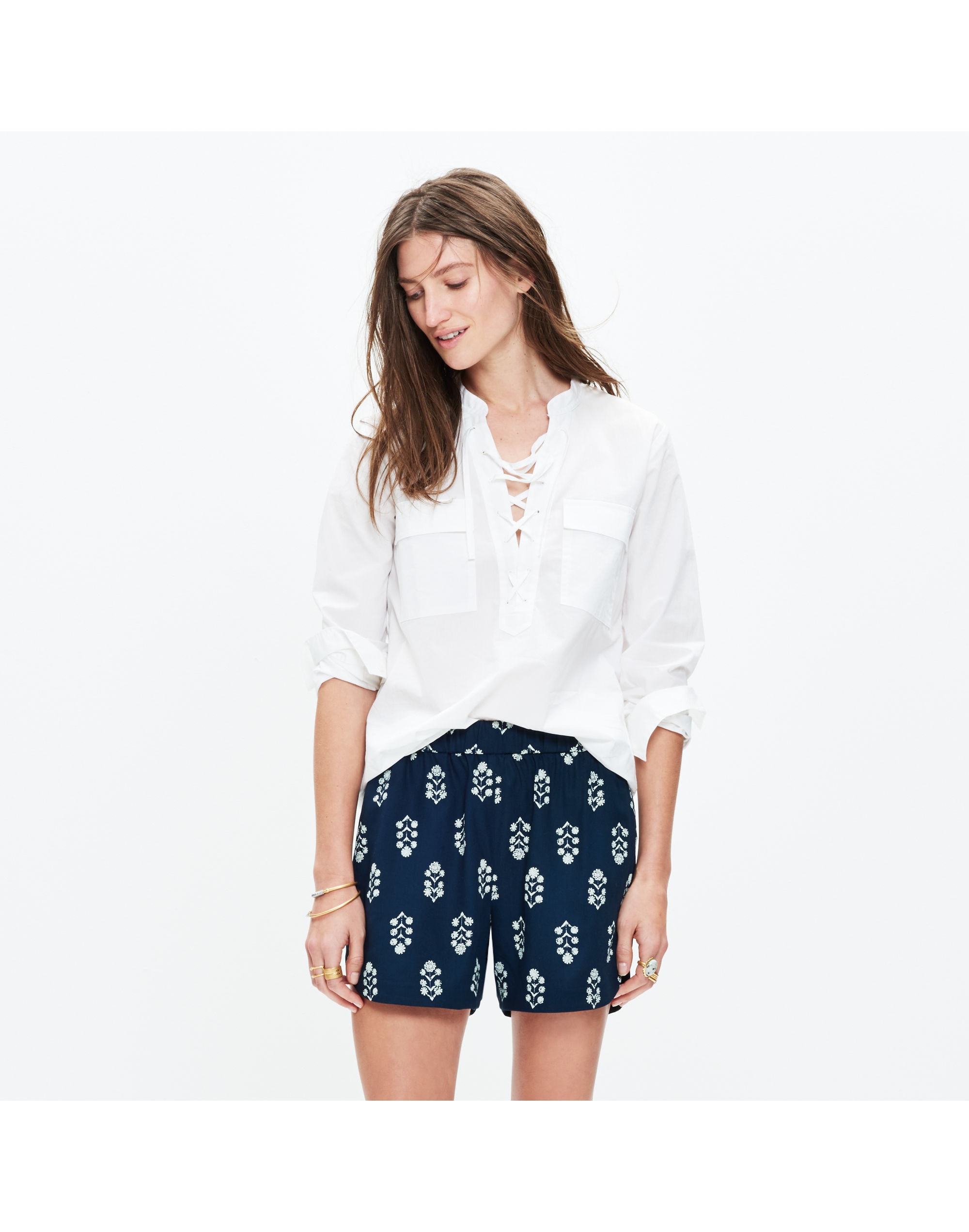 Drapey Pull-On Shorts in Vinefloral | Madewell