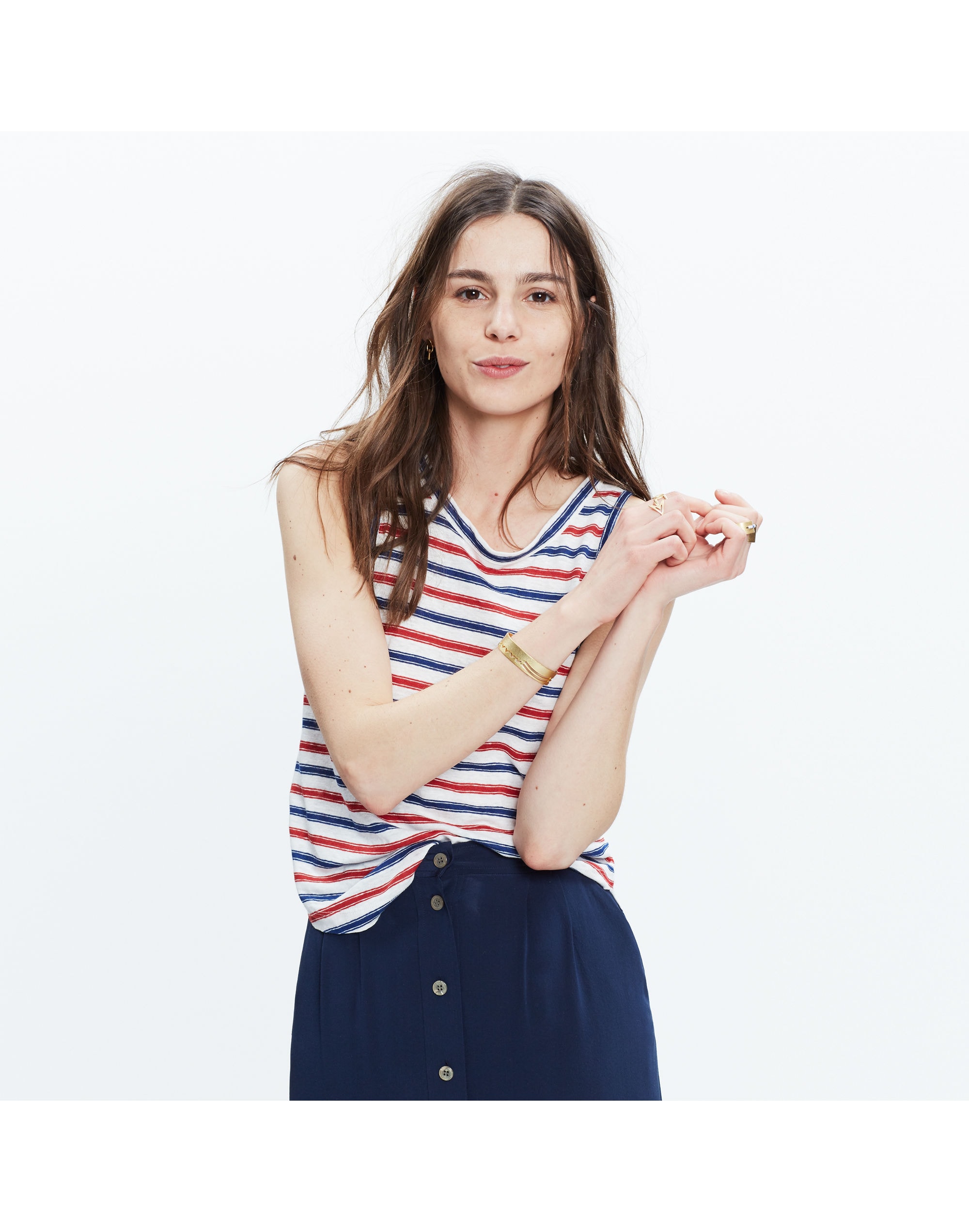 Linen Allegro Top in Bradbury Stripe | Madewell