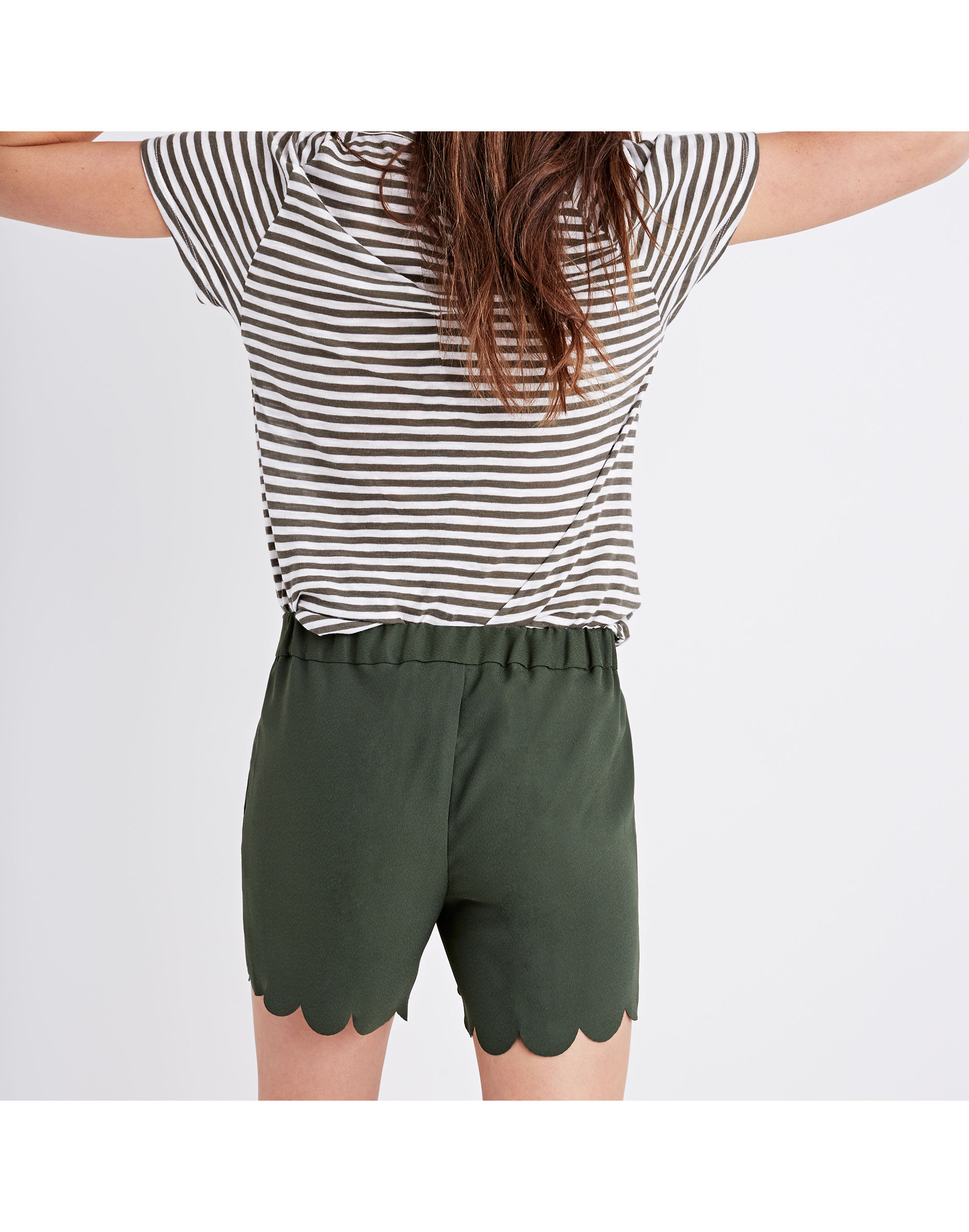 Scallop-Hem Pull-On Shorts | Madewell