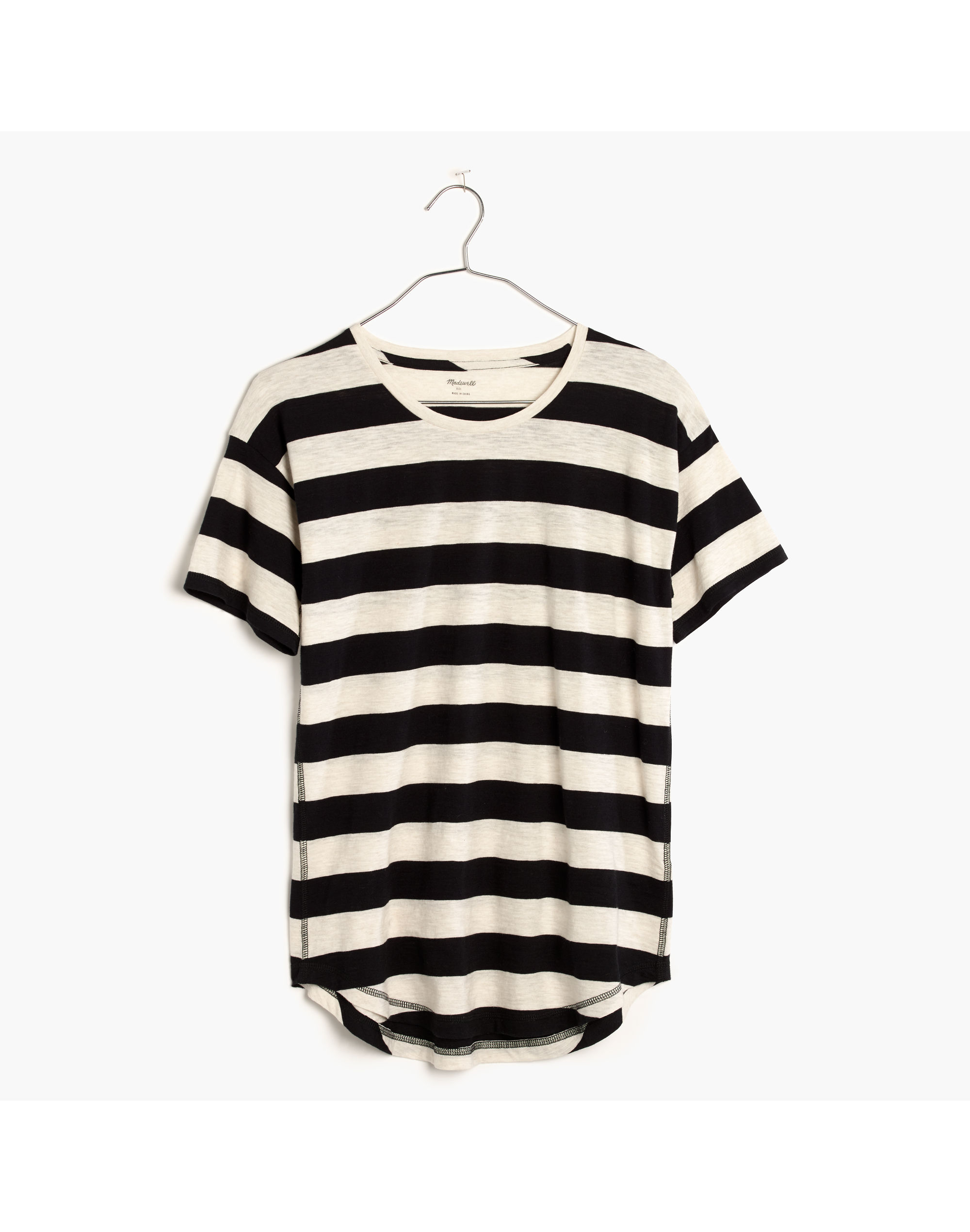 Whisper Cotton Crewneck Tee in Allendale Stripe | Madewell