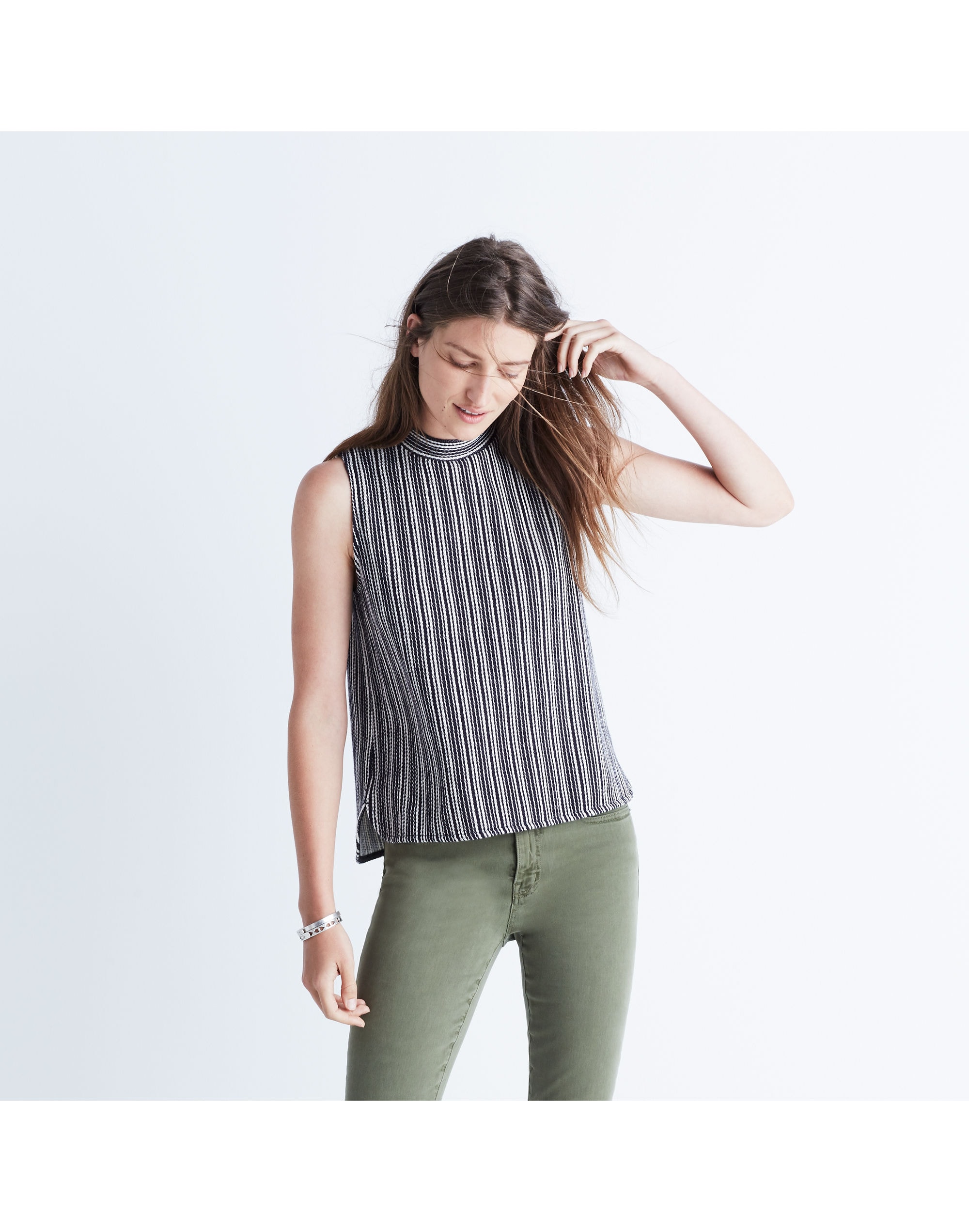 Striped Mockneck Tank Top | Madewell