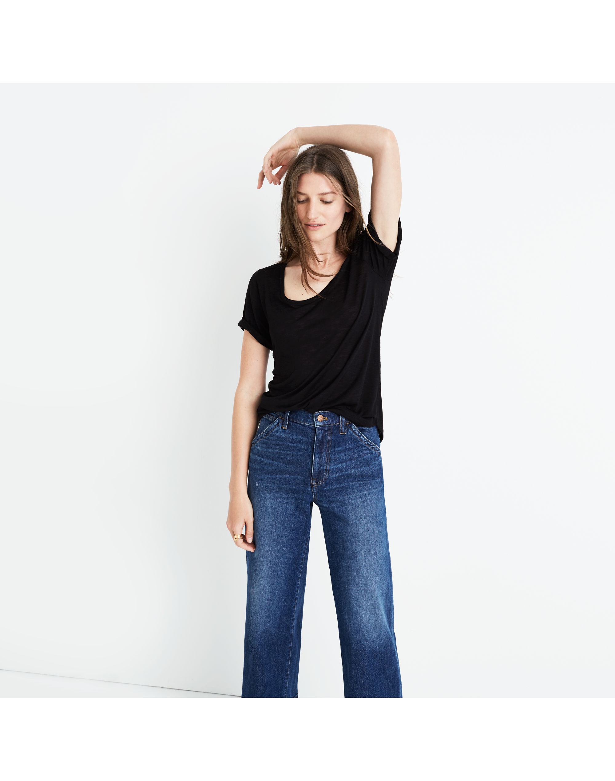 Anthem Scoop Elbow-Sleeve Tee | Madewell