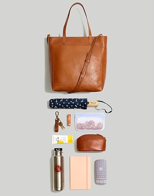 Madewell Medium Transport Tote Review (English Saddle) + What's In My Purse!  
