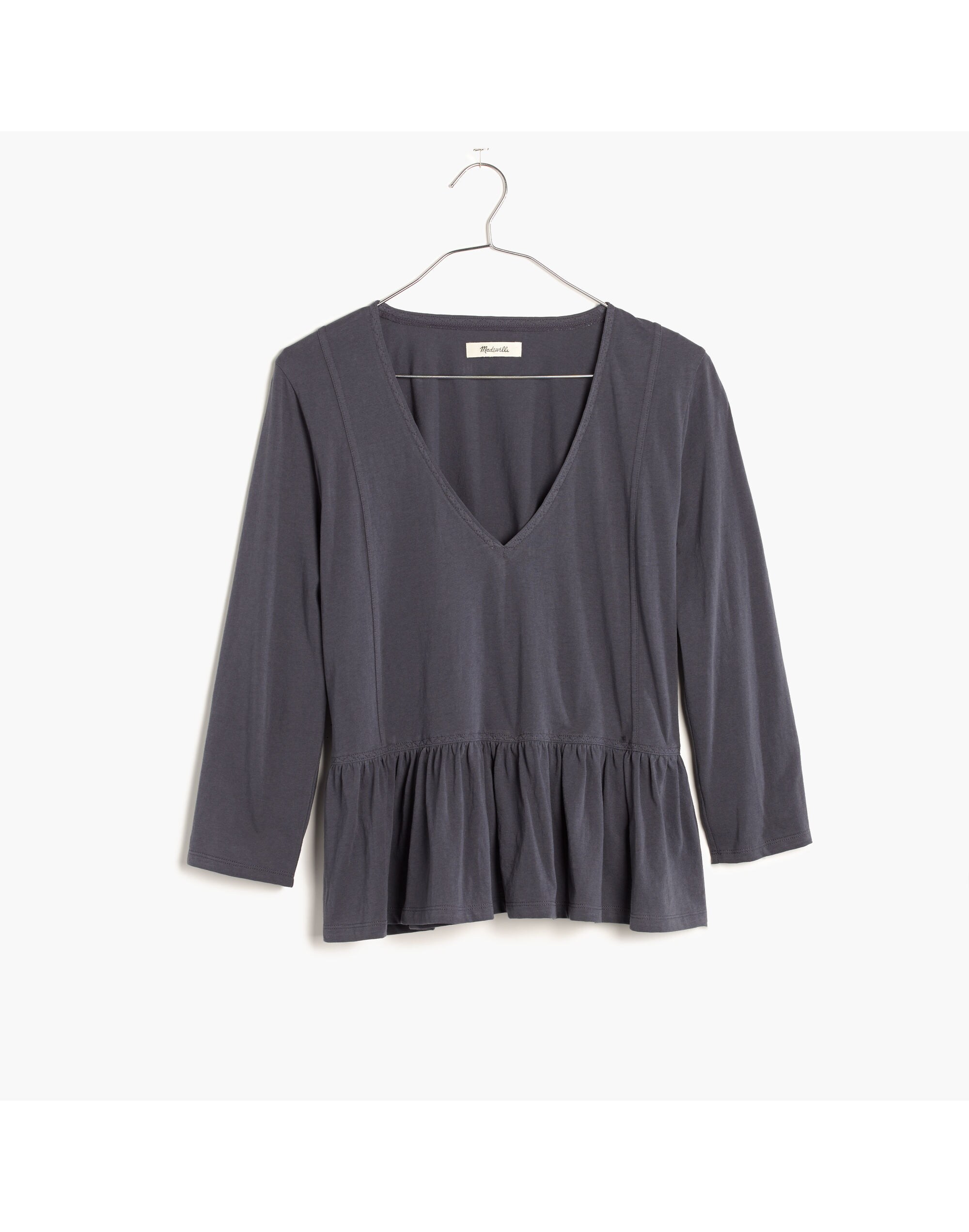 Deep-V Peplum Tee | Madewell