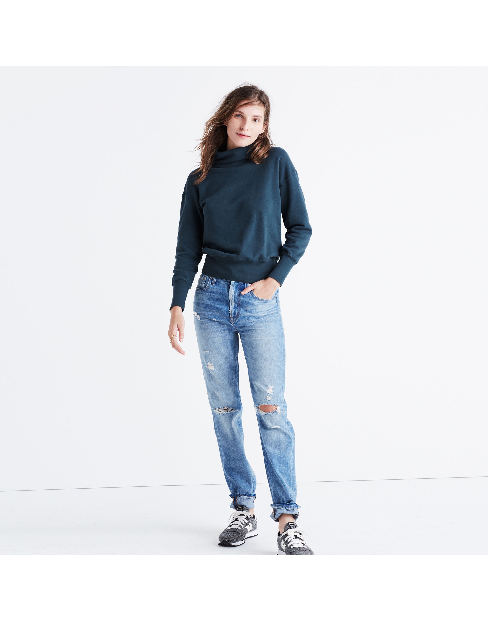 Rivet & Thread LA Turtleneck Sweatshirt: Garment-Dyed Edition | Madewell